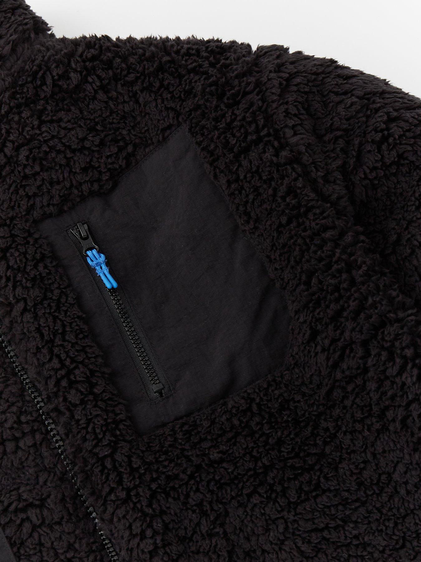 Image 4 of 4 of V by Very Boys Athleisure Borg Jacket - Black