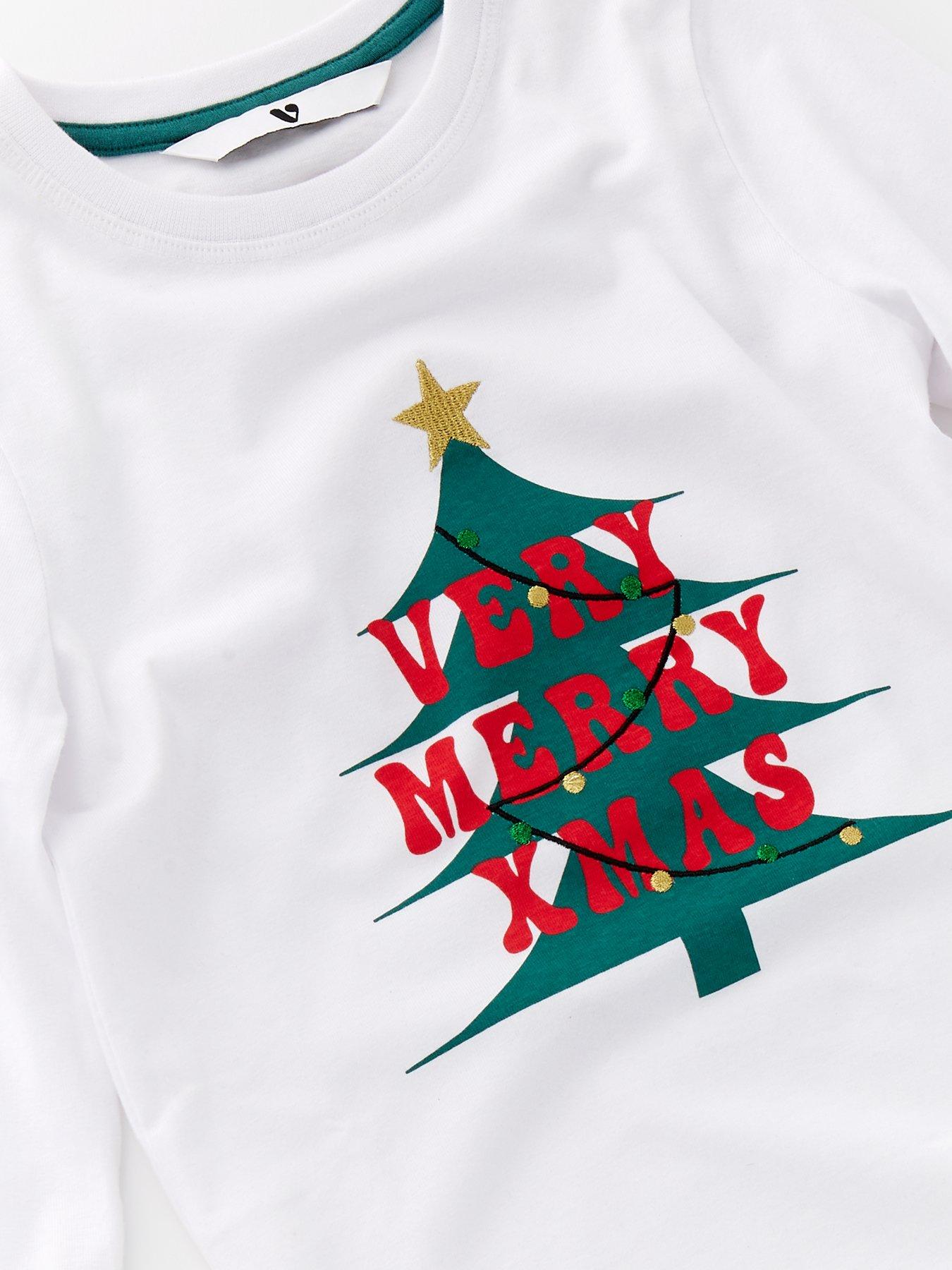 v-by-very-kids-family-christmas-unisexnbsppyjama-greendetail