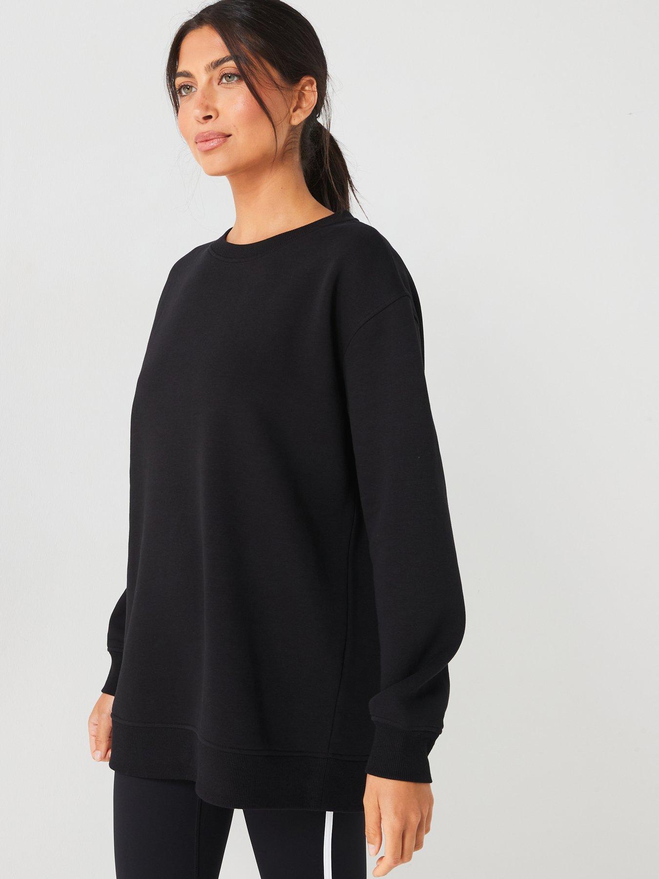 everyday-the-essential-long-line-crew-neck-sweat-blackoutfit