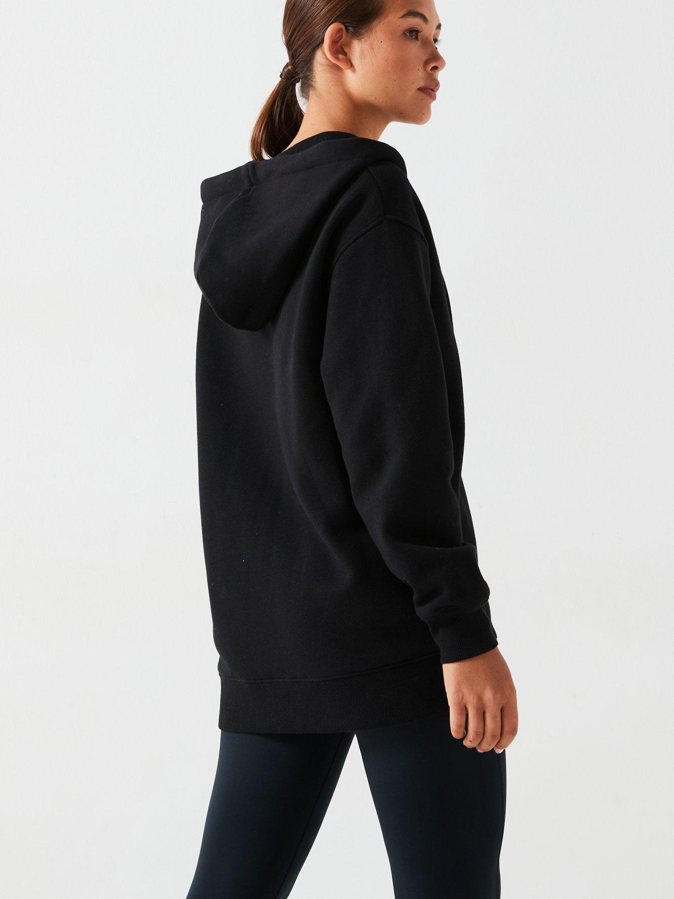Image 2 of 6 of Everyday The Essential Oversized Zip Through Hoodie - Black