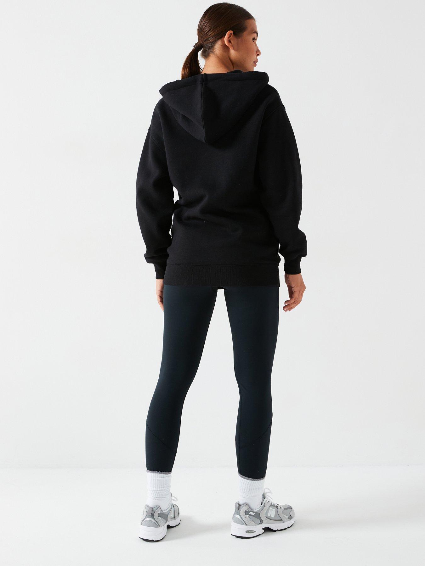 Image 5 of 6 of Everyday The Essential Oversized Zip Through Hoodie - Black