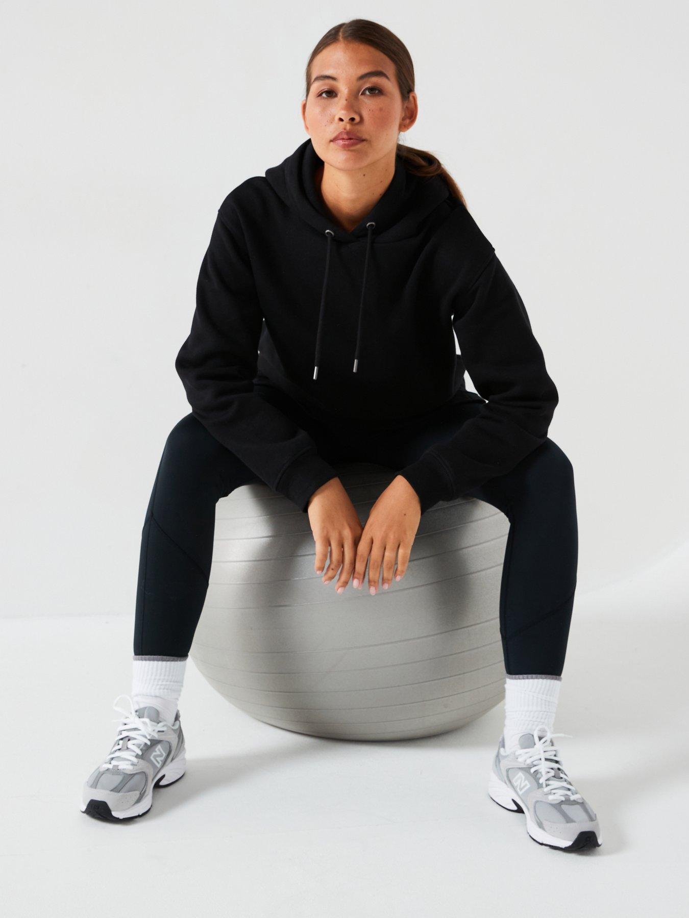 Image 4 of 6 of Everyday The Essential Longline Hoodie with Side Splits - Black