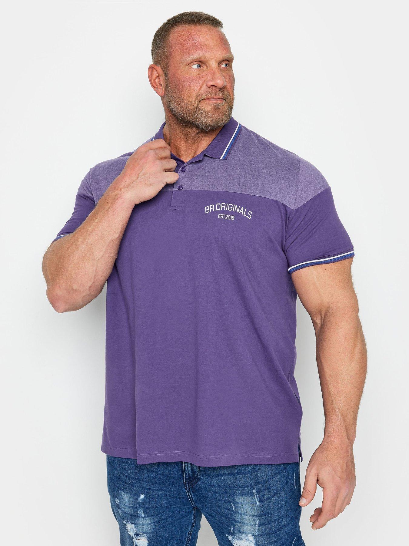 undefined Originals Cut  &  Sew Jersey Polo Shirt - Purple
