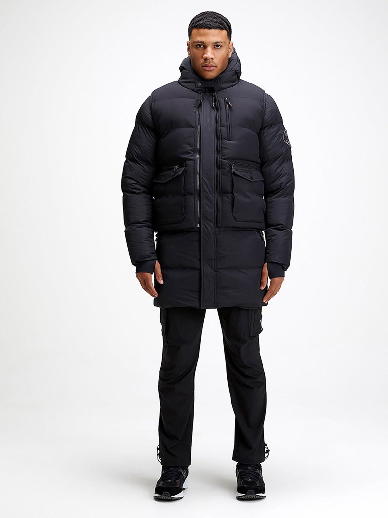 zavetti-canada-lovini-longline-padded-coat-with-detachable-gilet-jet-blackback