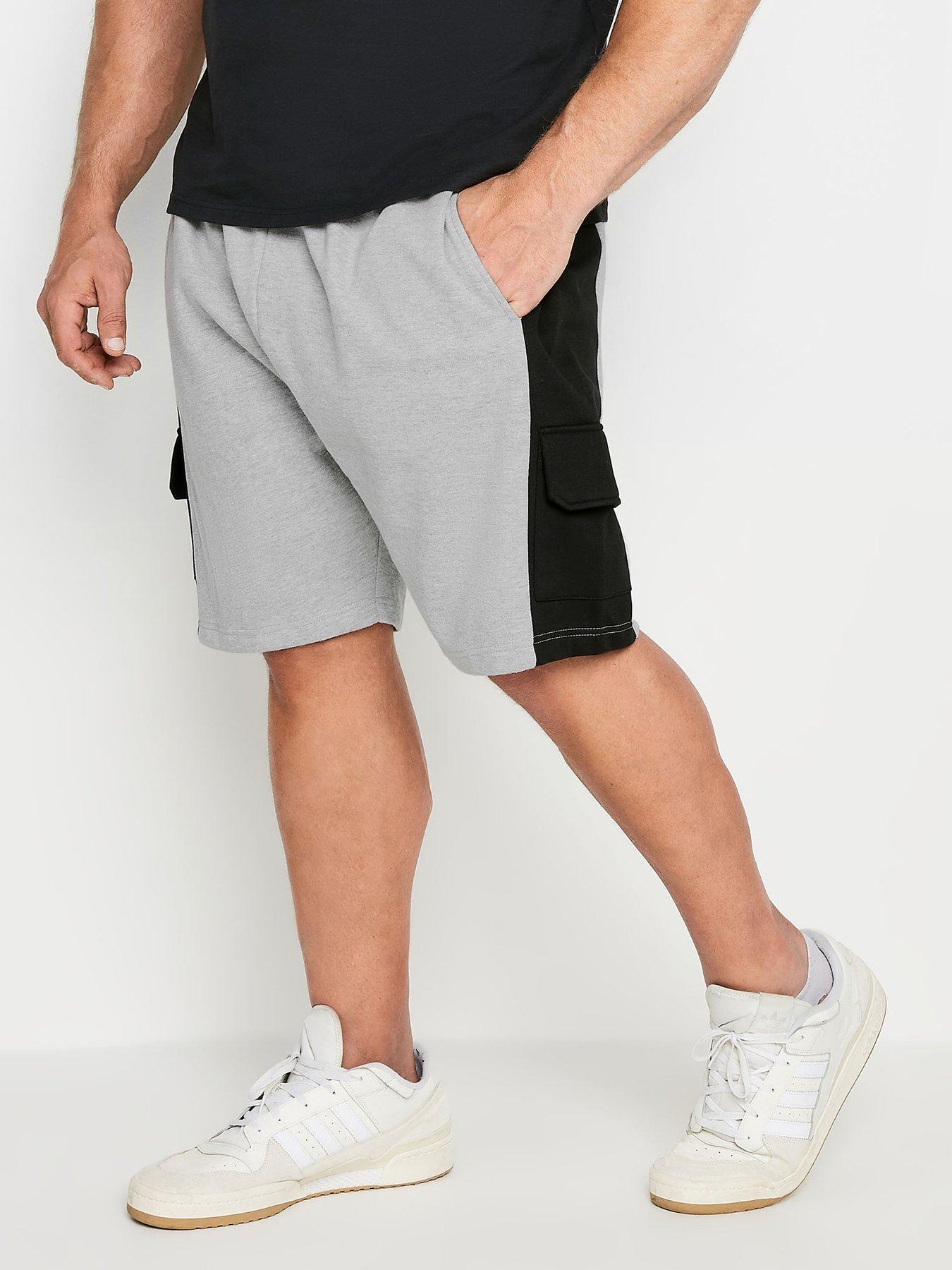 badrhino-badrhino-colourblock-jersey-cargo-shorts