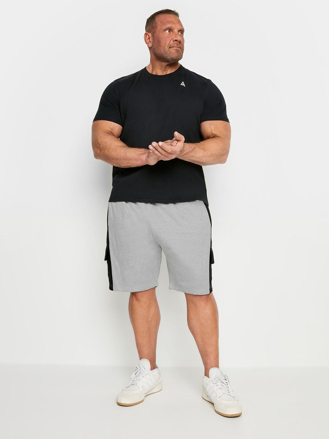 badrhino-badrhino-colourblock-jersey-cargo-shortsback