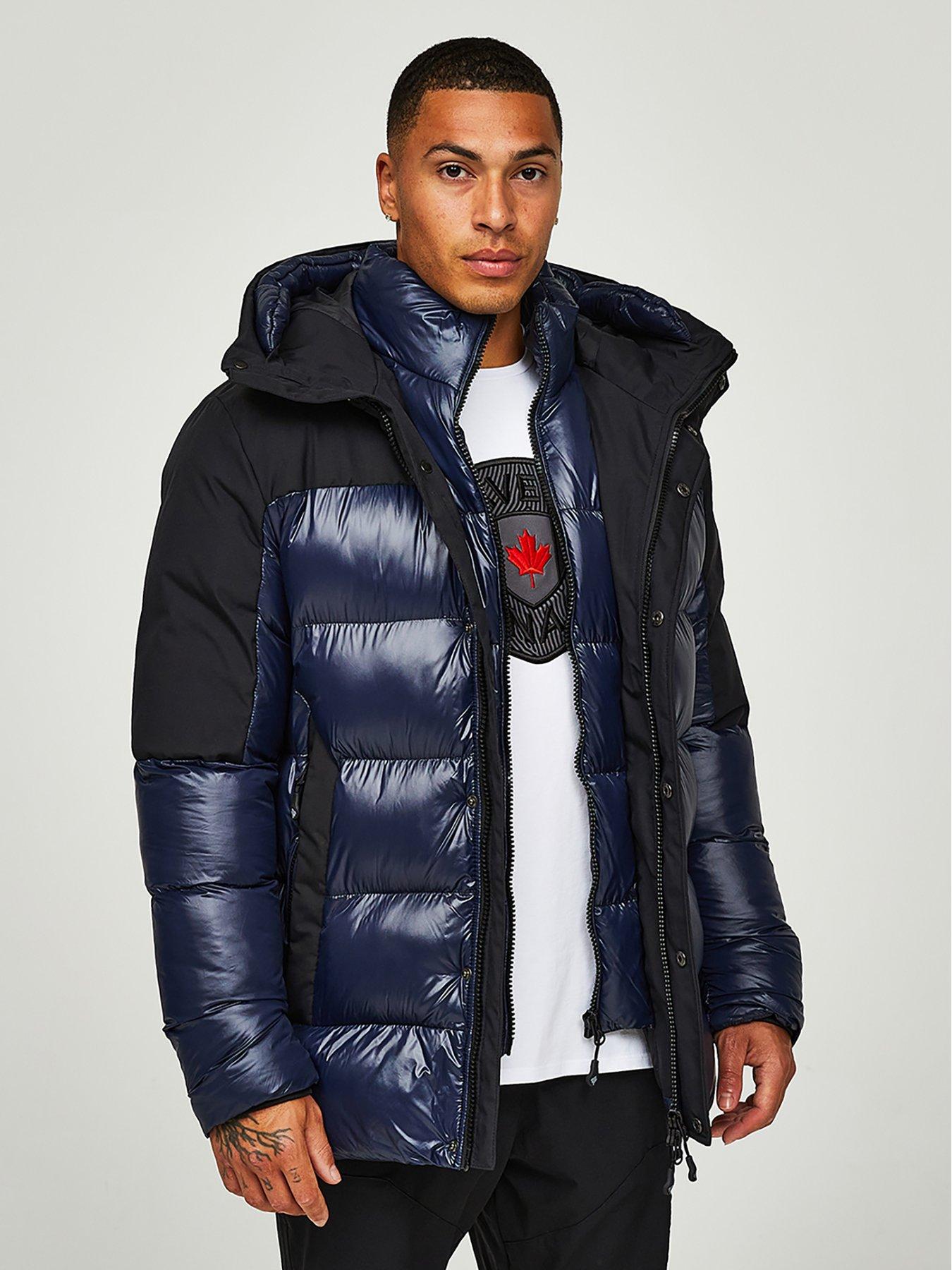 Image 4 of 6 of Zavetti Canada Zavetti Canada Takona Padded Parka Jacket - Navy Blazer