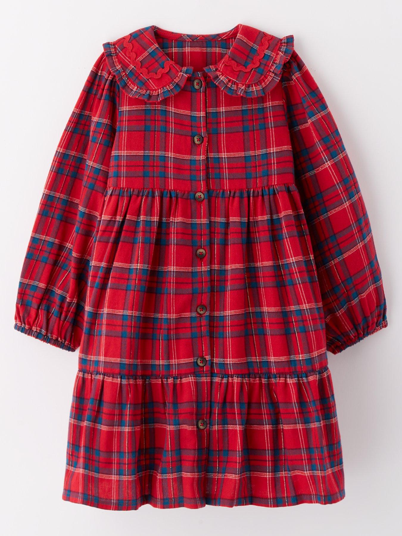 mini-v-by-very-girls-check-button-through-dress-red