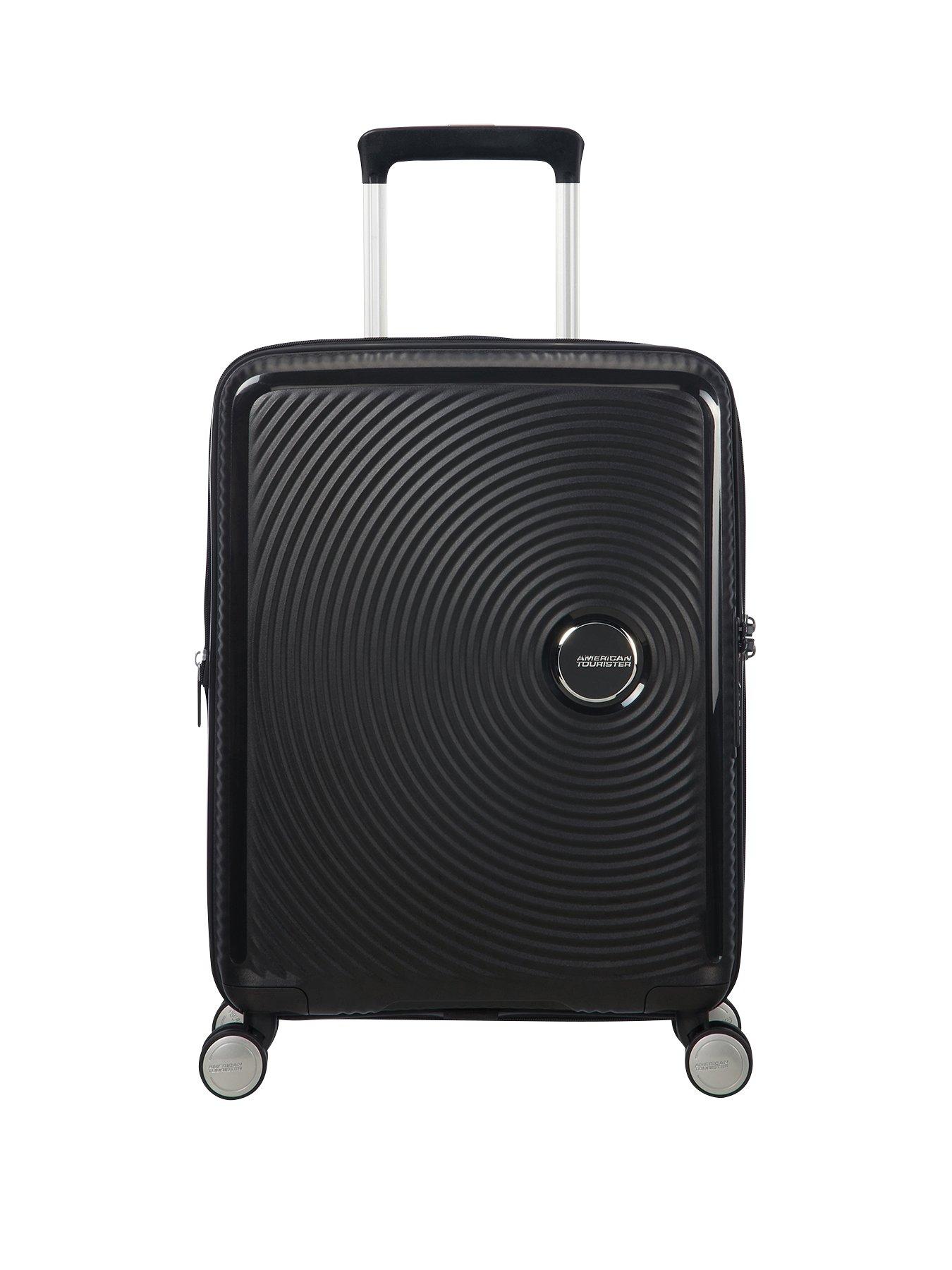 AMERICAN TOURISTER Soundbox Spinner 55 EXP Cabin Hardshell Suitcase - Bass Black