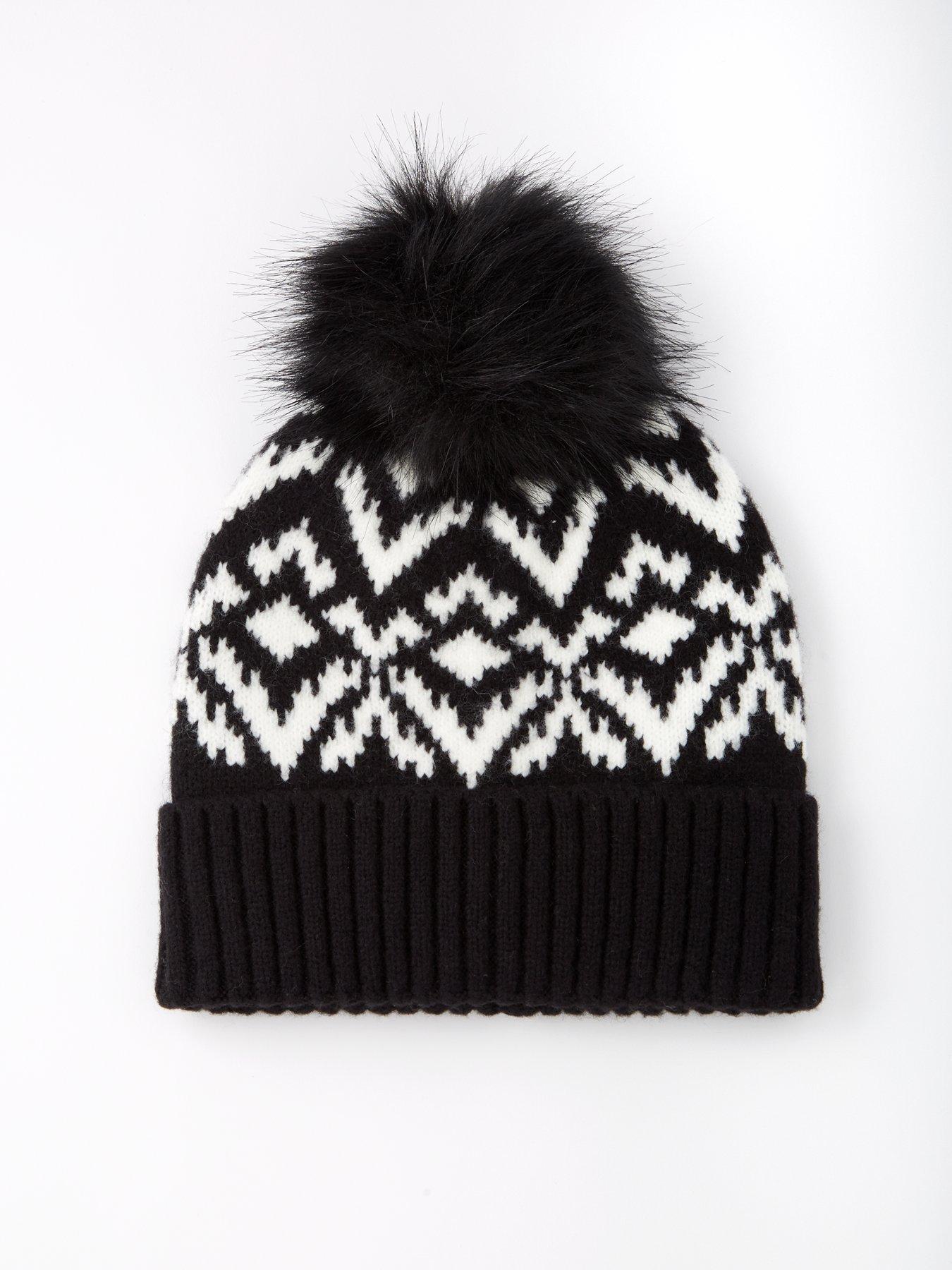 v-by-very-contrast-knit-beanie-with-faux-fur-pomoutfit