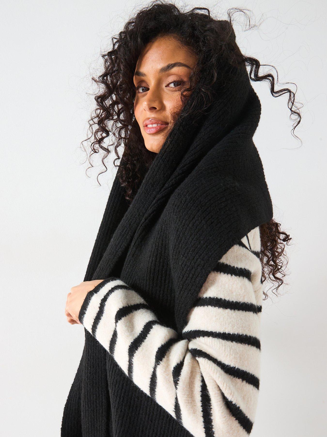 everyday-everyday-rib-knit-scarf-blackstillFront