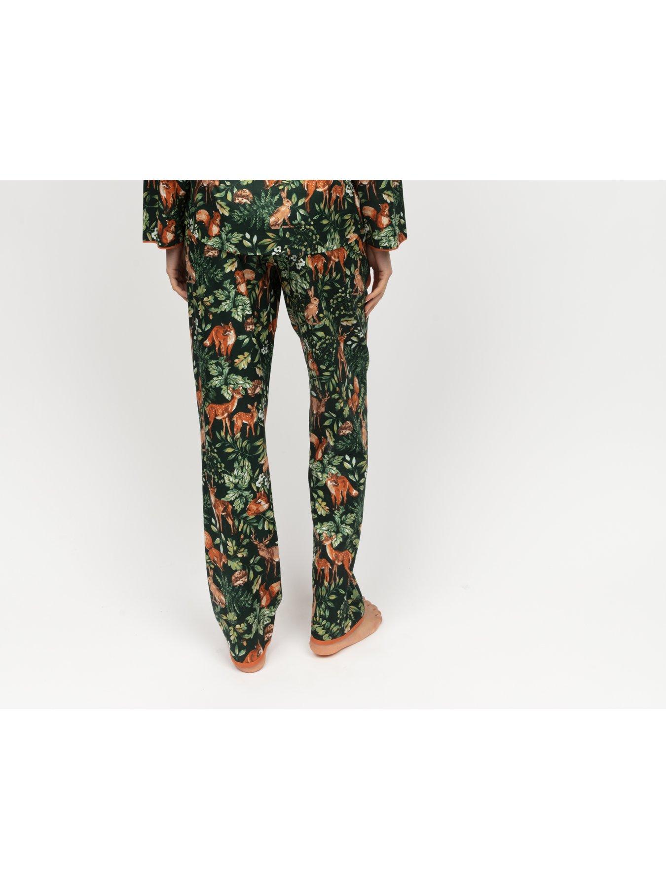 cyberjammies-cyberjammies-forrest-dark-green-woodland-print-pyjama-bottoms-greenstillFront