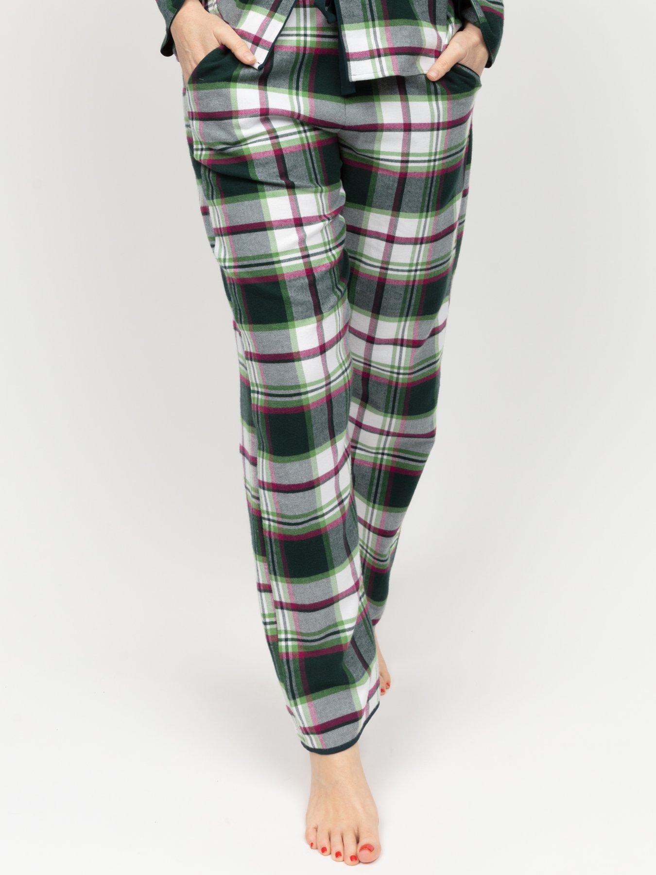 cyberjammies-cyberjammies-forrest-dark-green-check-pyjama-bottoms-green