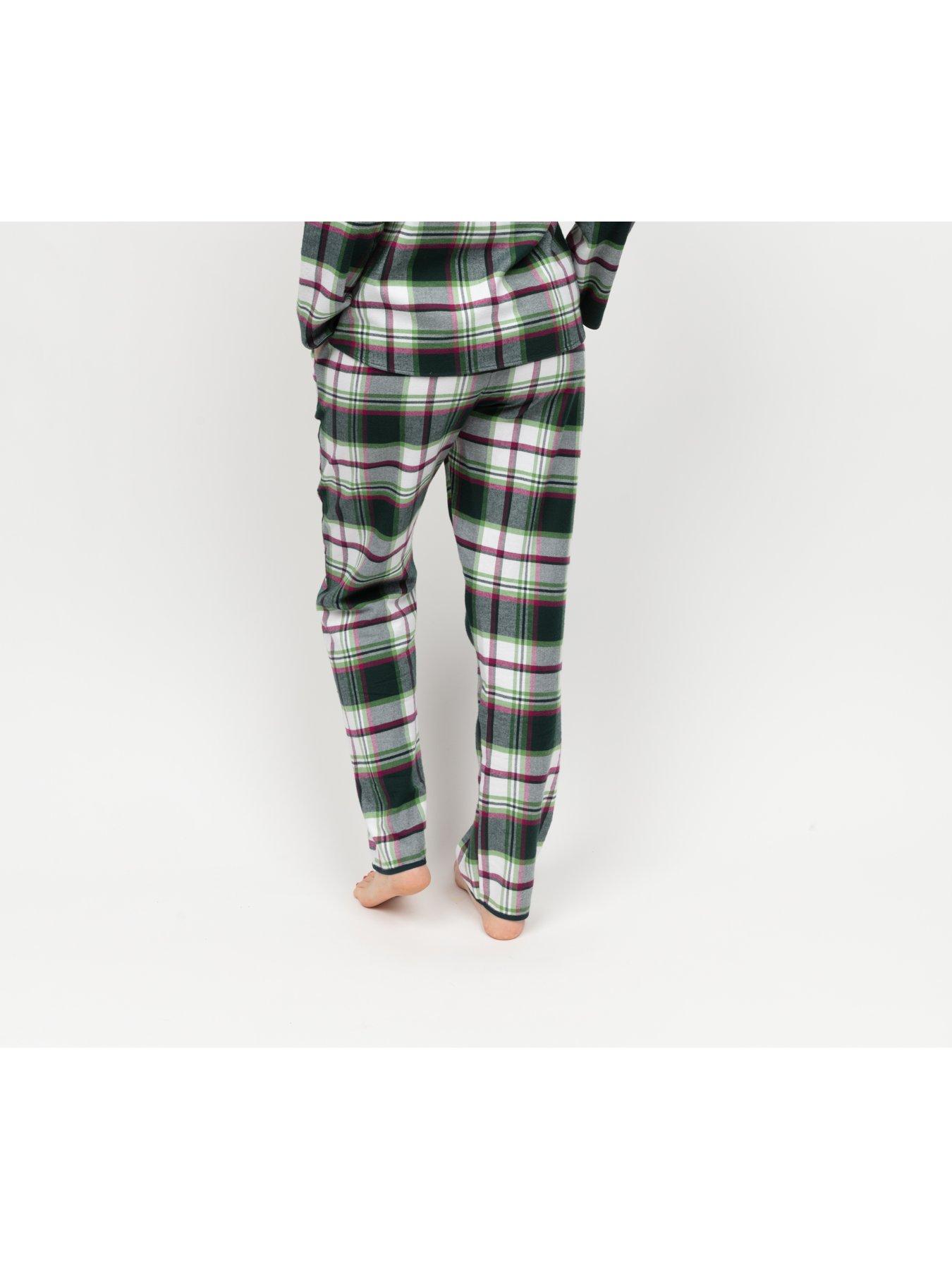 cyberjammies-cyberjammies-forrest-dark-green-check-pyjama-bottoms-greenstillFront