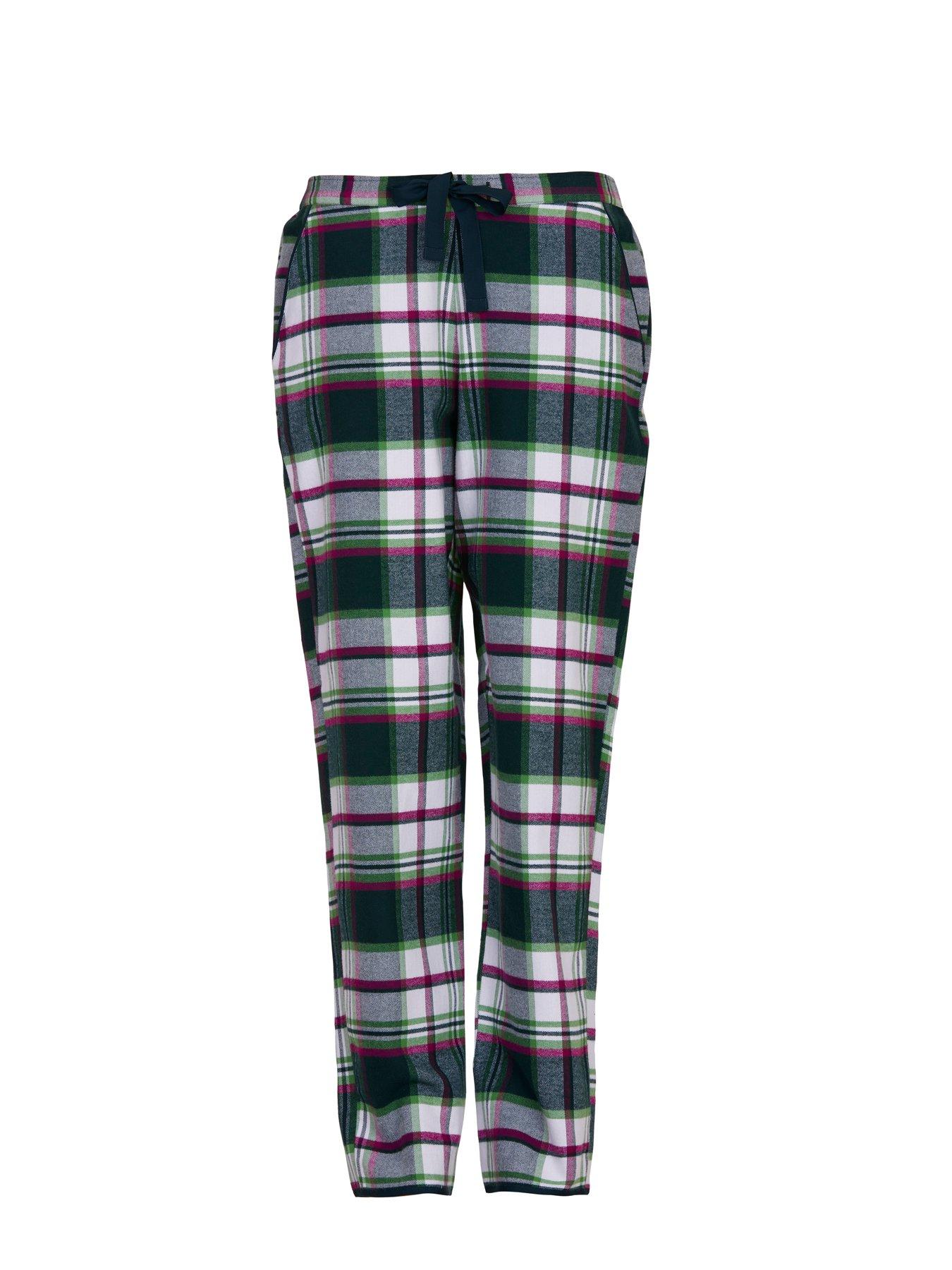 cyberjammies-cyberjammies-forrest-dark-green-check-pyjama-bottoms-greenback