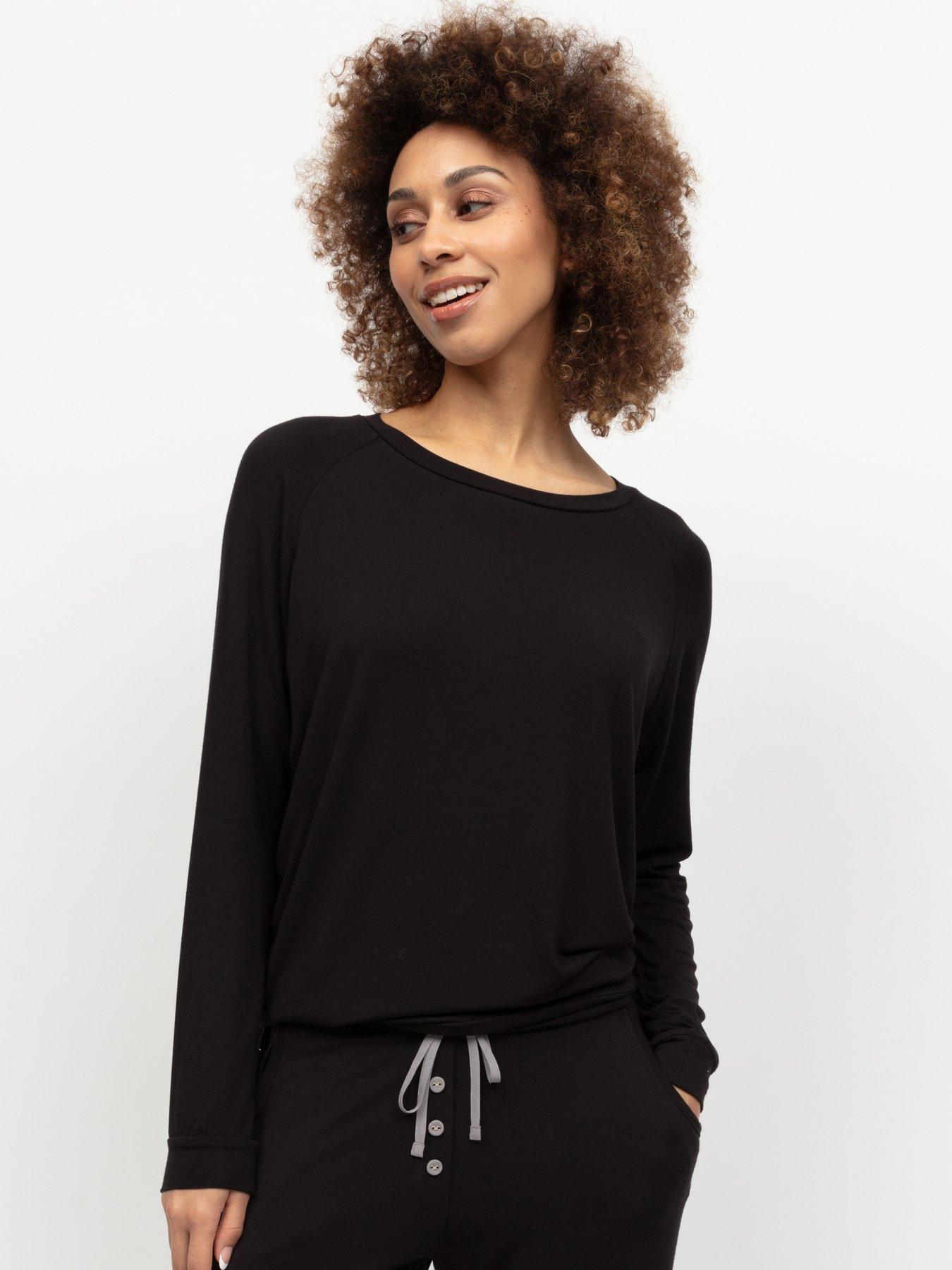 cyberjammies-cyberjammies-parker-black-slouch-jersey-long-sleeve-pyjama-top-black