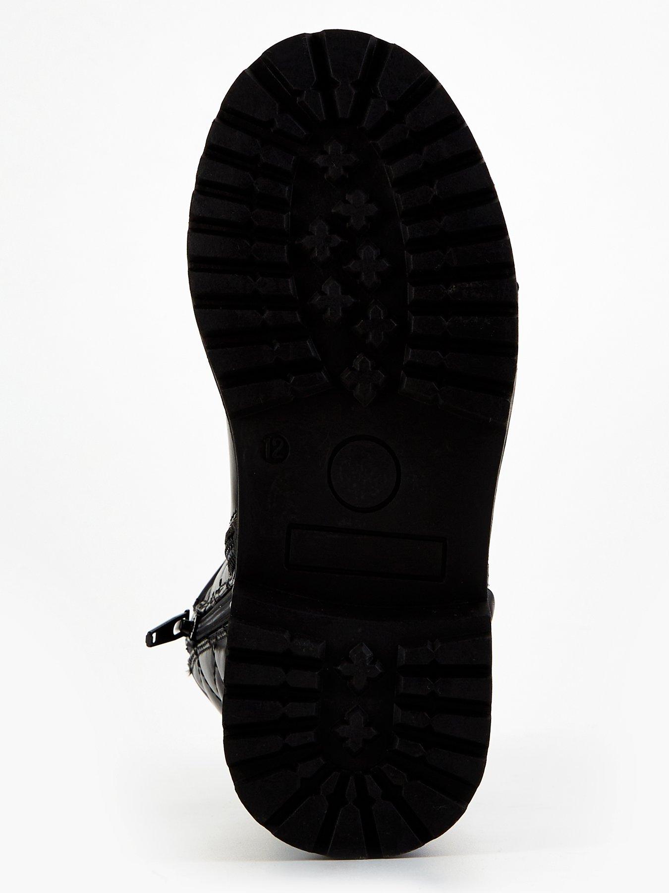 Image 5 of 7 of V by Very Girls Heart Stud Biker Boot - Black