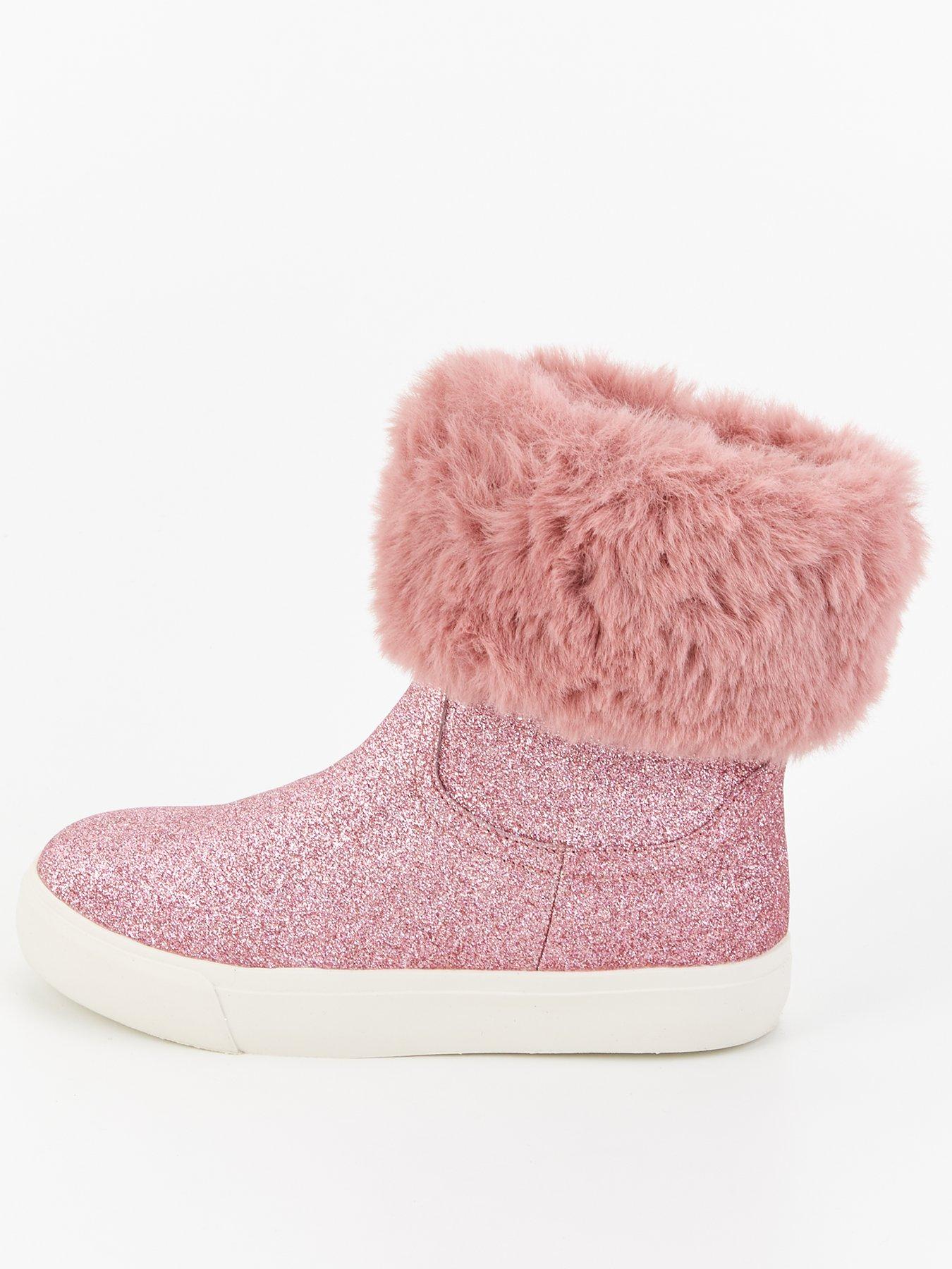 v-by-very-girls-faux-fur-trim-trainer-boot-pink