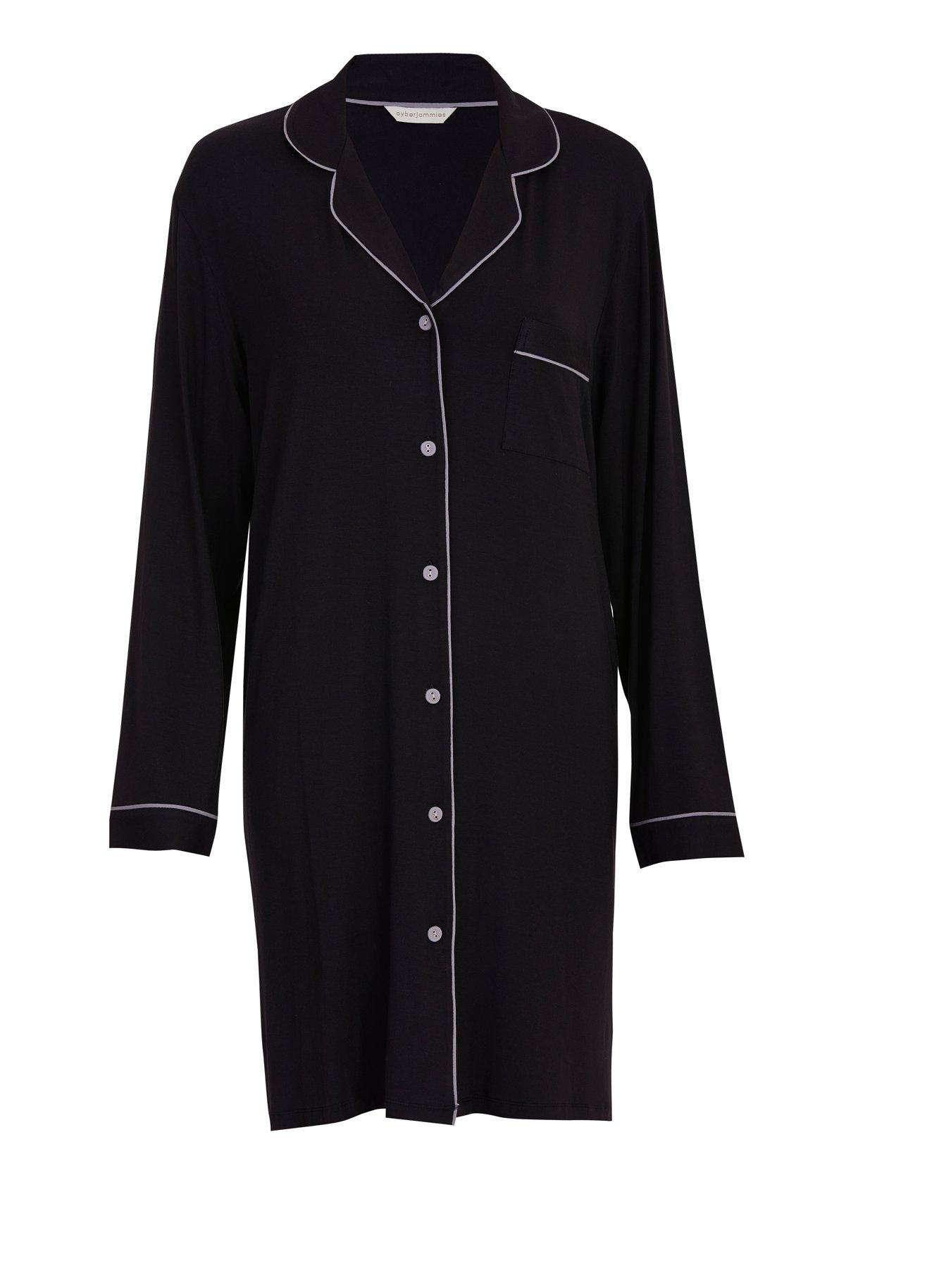 cyberjammies-cyberjammies-parker-black-jersey-revere-long-sleeve-nightshirt-blackback