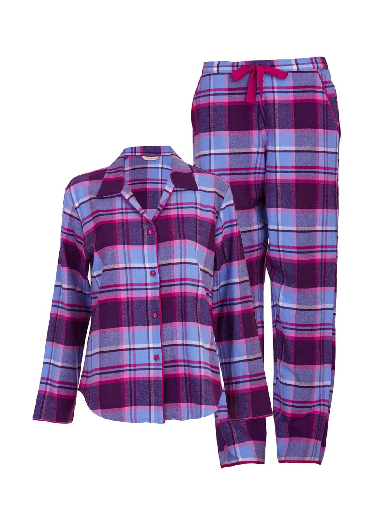 cyberjammies-cyberjammies-hazel-dark-purple-check-long-sleeve-pyjama-set-purpleback