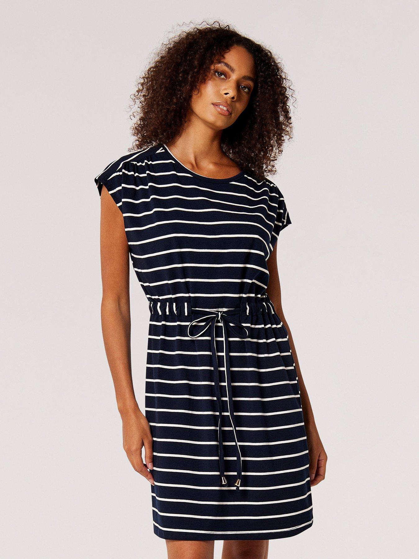 apricot-apricot-nautical-stripe-tie-thru-dress