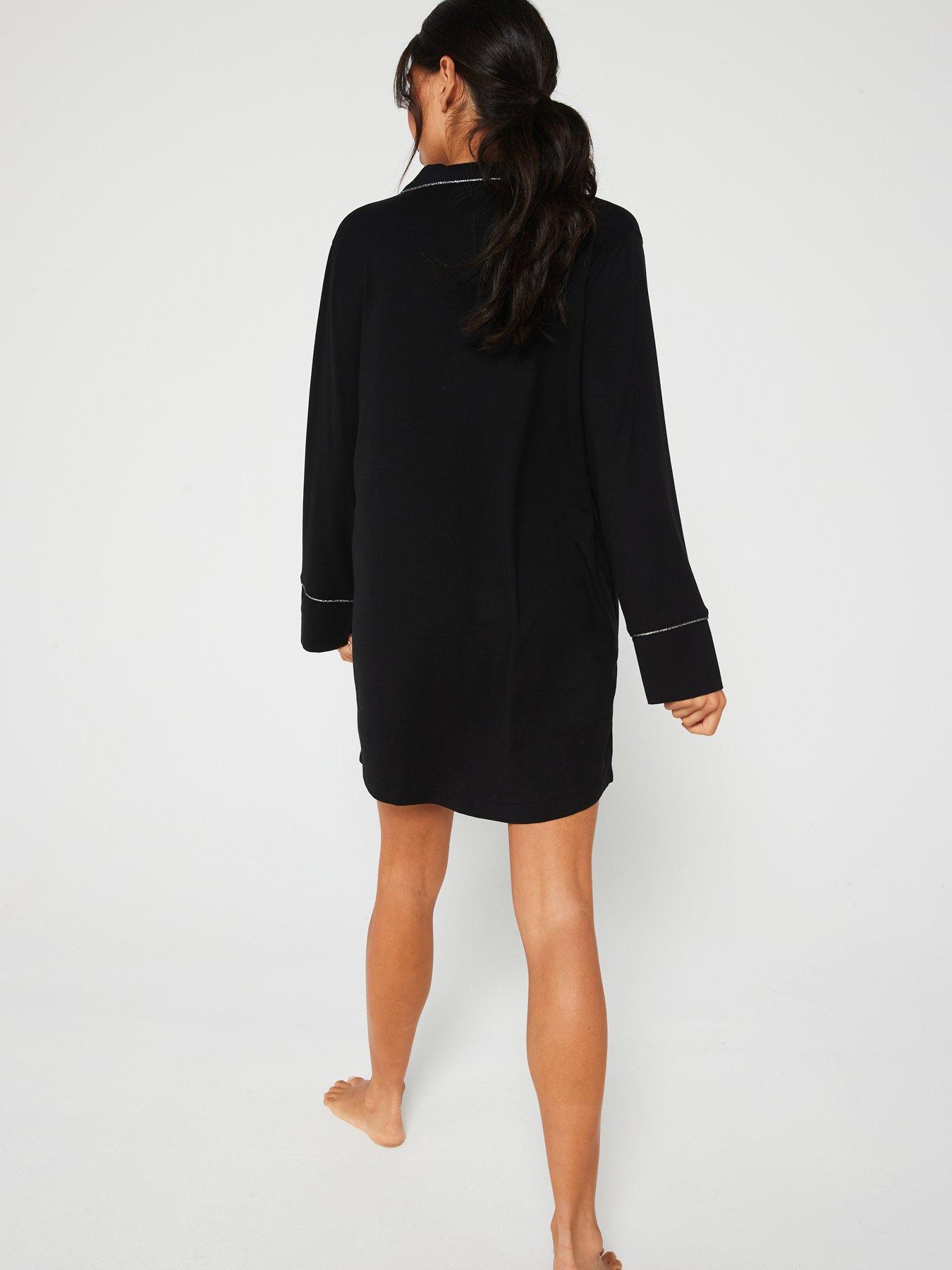 hugo-cosmo-long-sleeve-shirt-nighty-blackstillFront