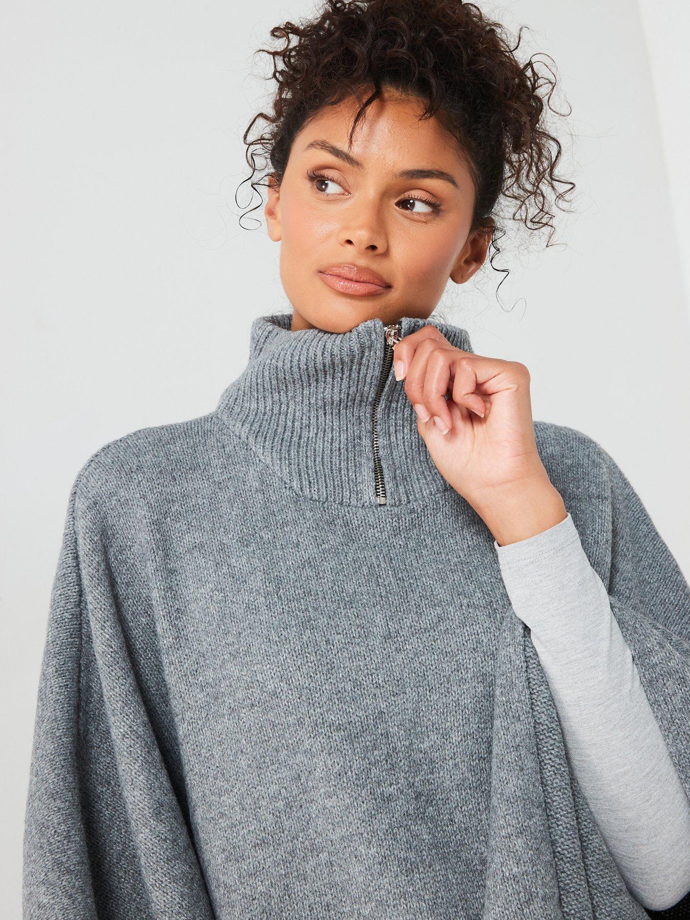 v-by-very-knitted-zip-neck-ponchodetail