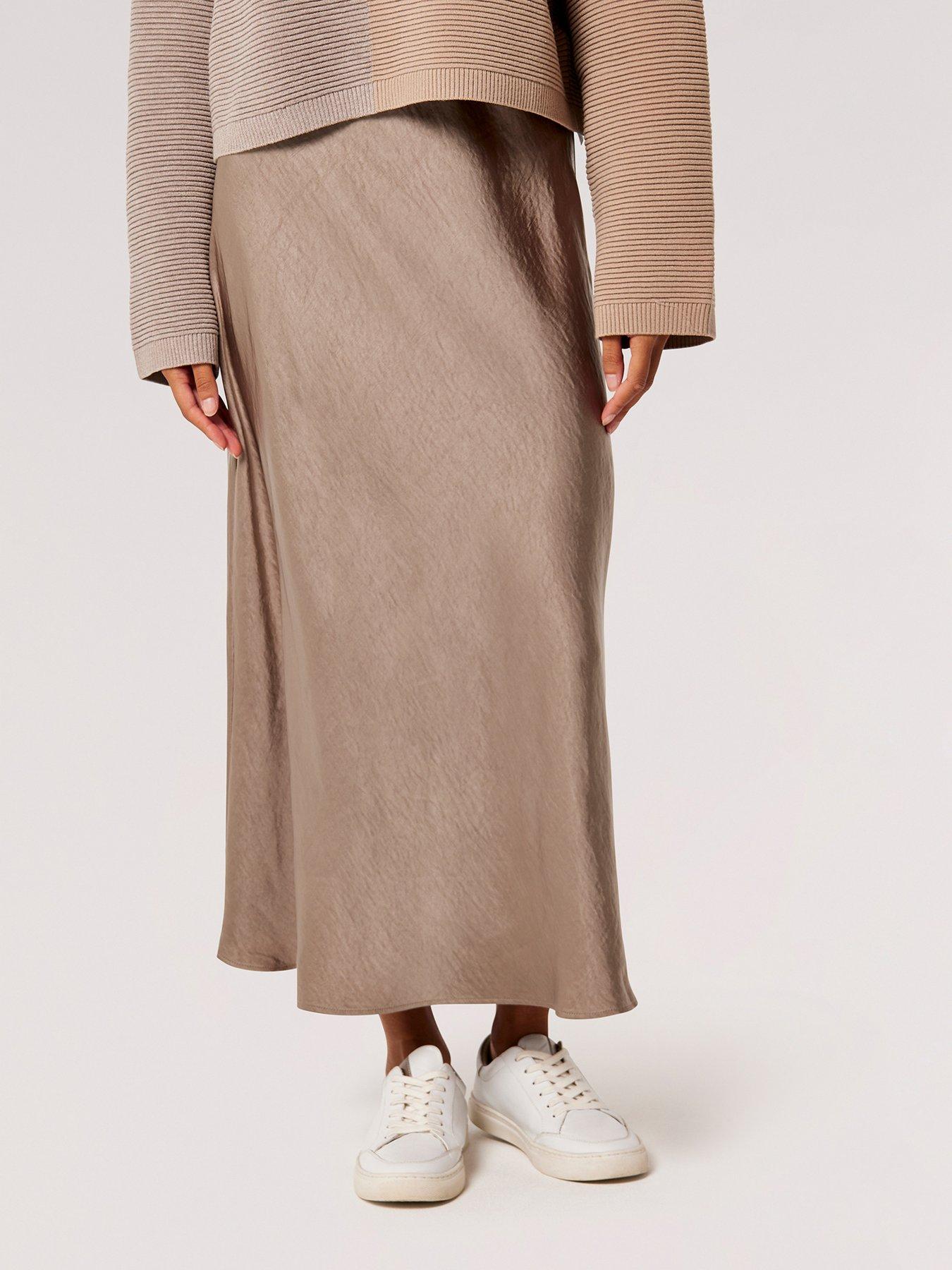 Apricot Apricot Satin Bias Cut Maxi Skirt Very Ireland