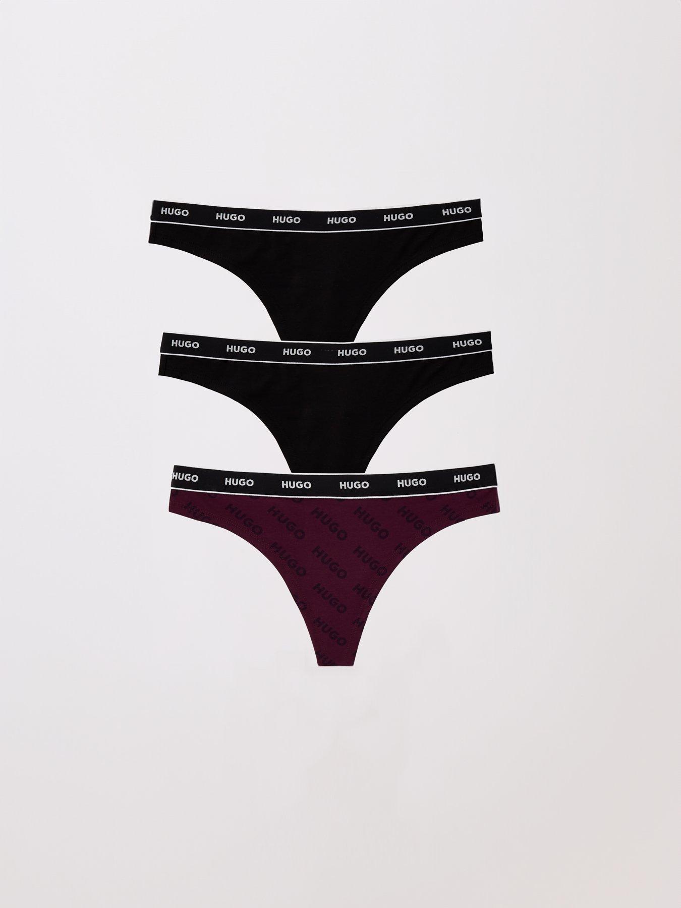 hugo-3-pack-contrast-logo-thong-multi