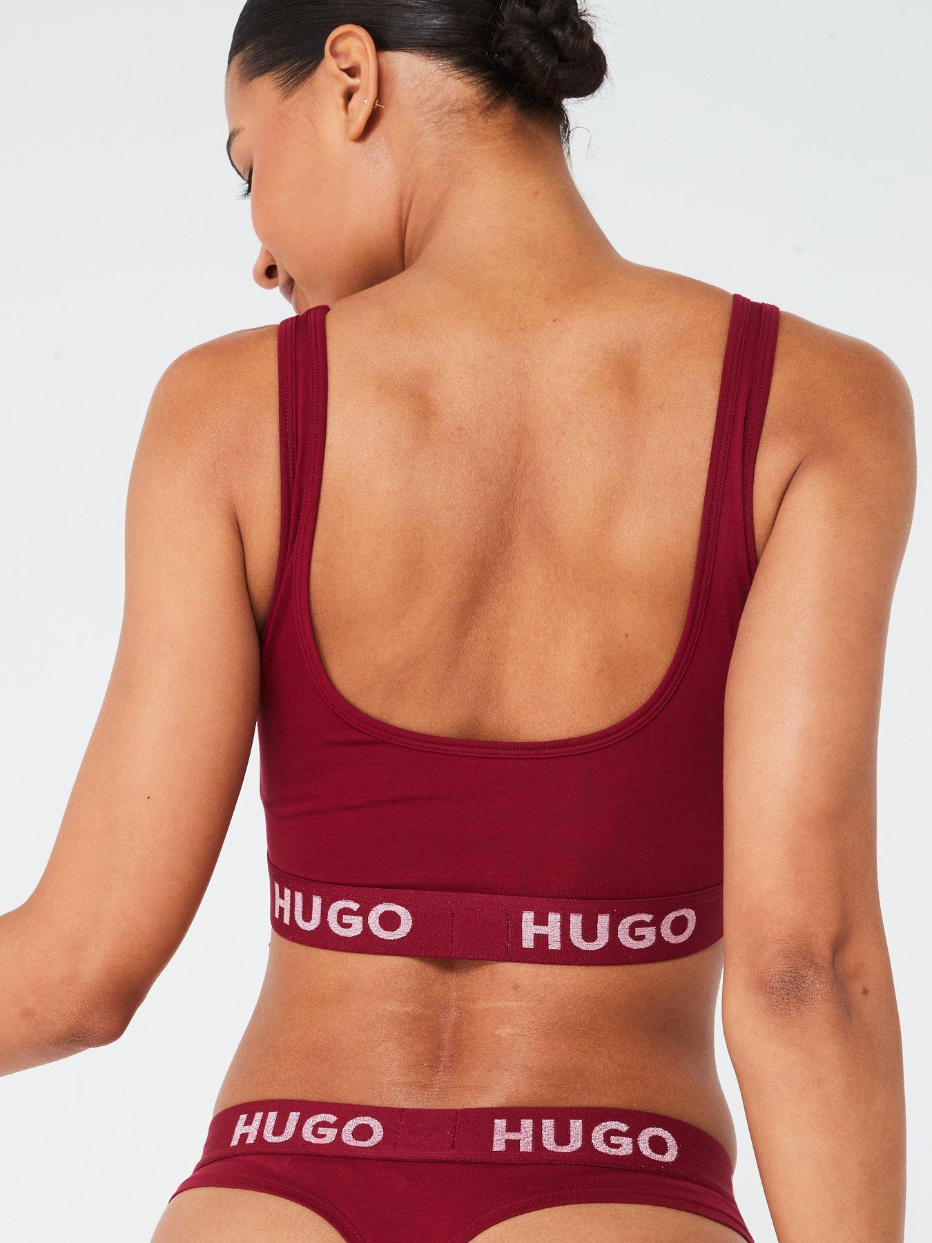 hugo-sporty-logo-bralette-redstillFront