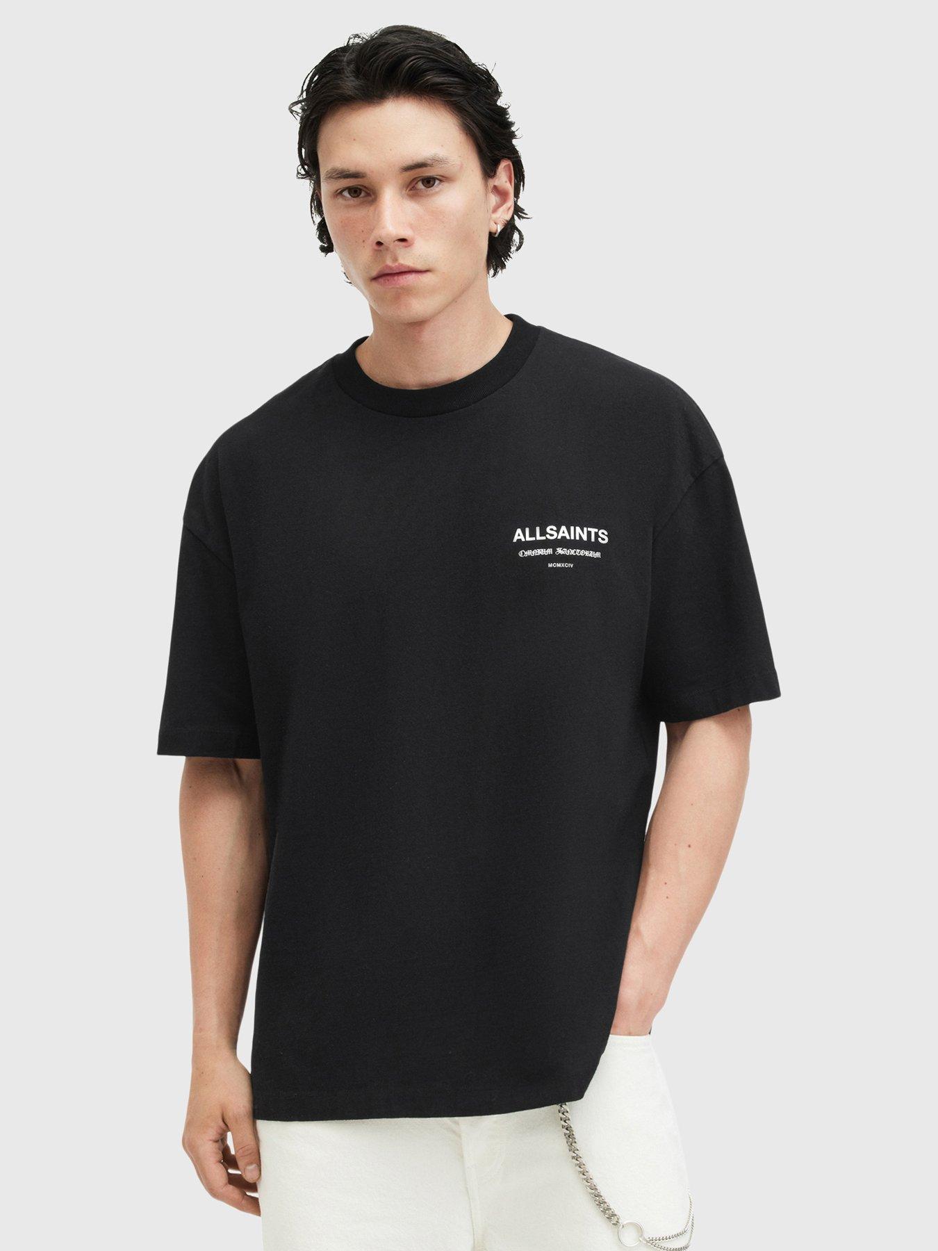 Image 2 of 5 of AllSaints Sanctum Oversized Crew T-Shirt - Black