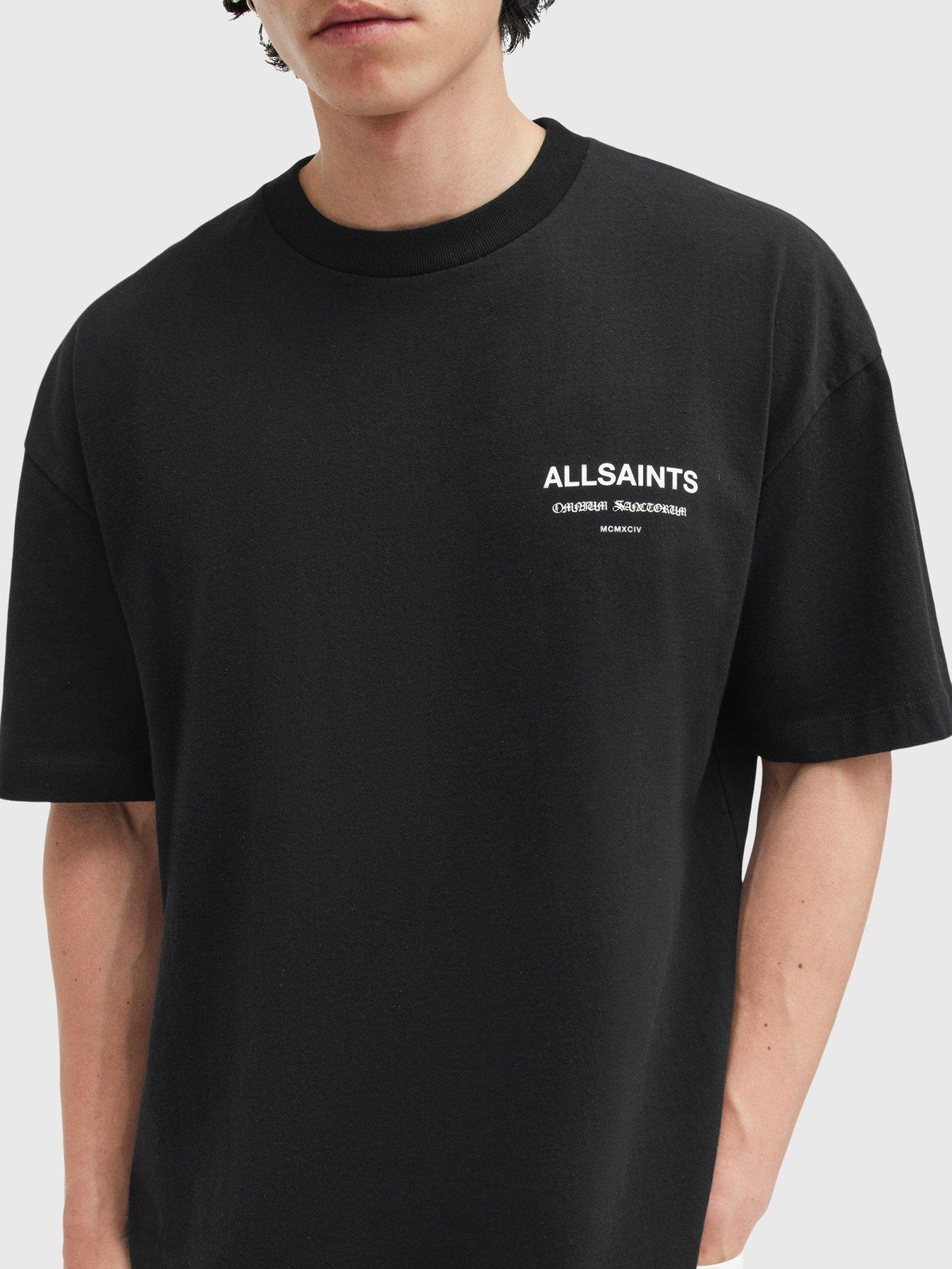 Image 4 of 5 of AllSaints Sanctum Oversized Crew T-Shirt - Black