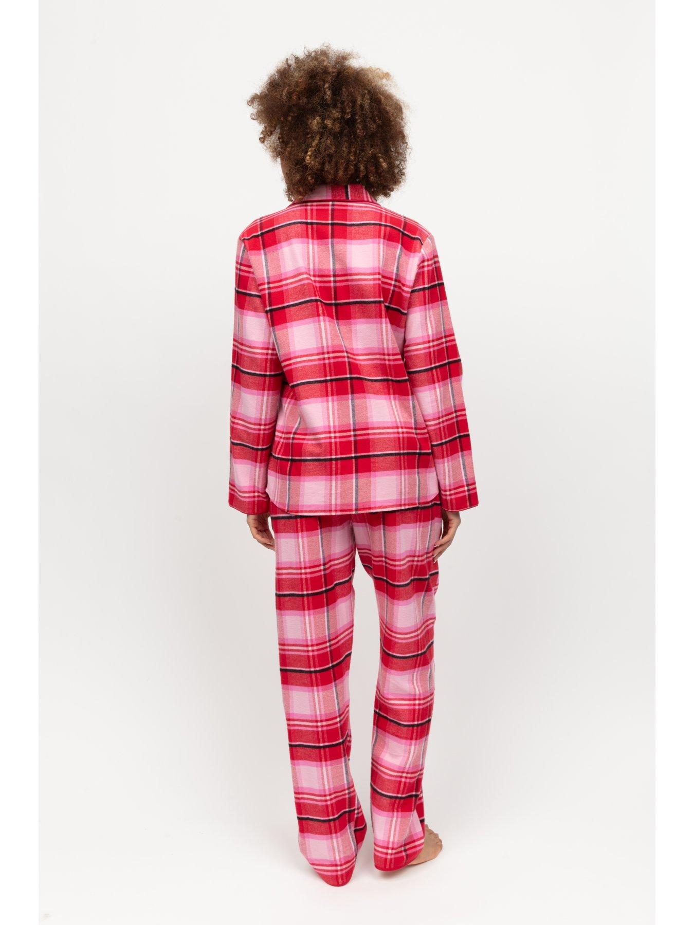 cyberjammies-cyberjammies-noelle-red-check-long-sleeve-pyjama-set-redstillFront