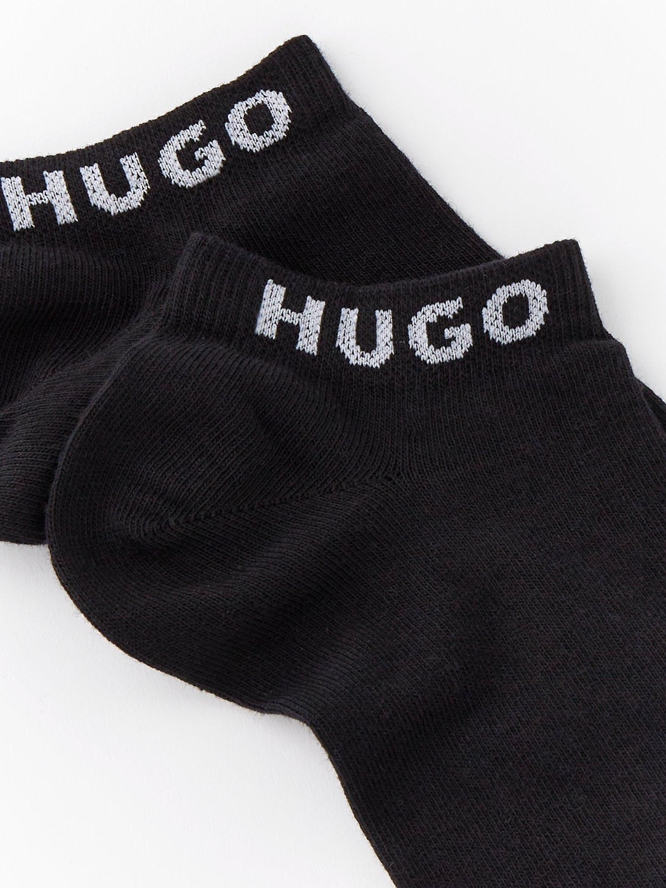 Image 3 of 3 of HUGO 3 Pack Ankle Sock - Black
