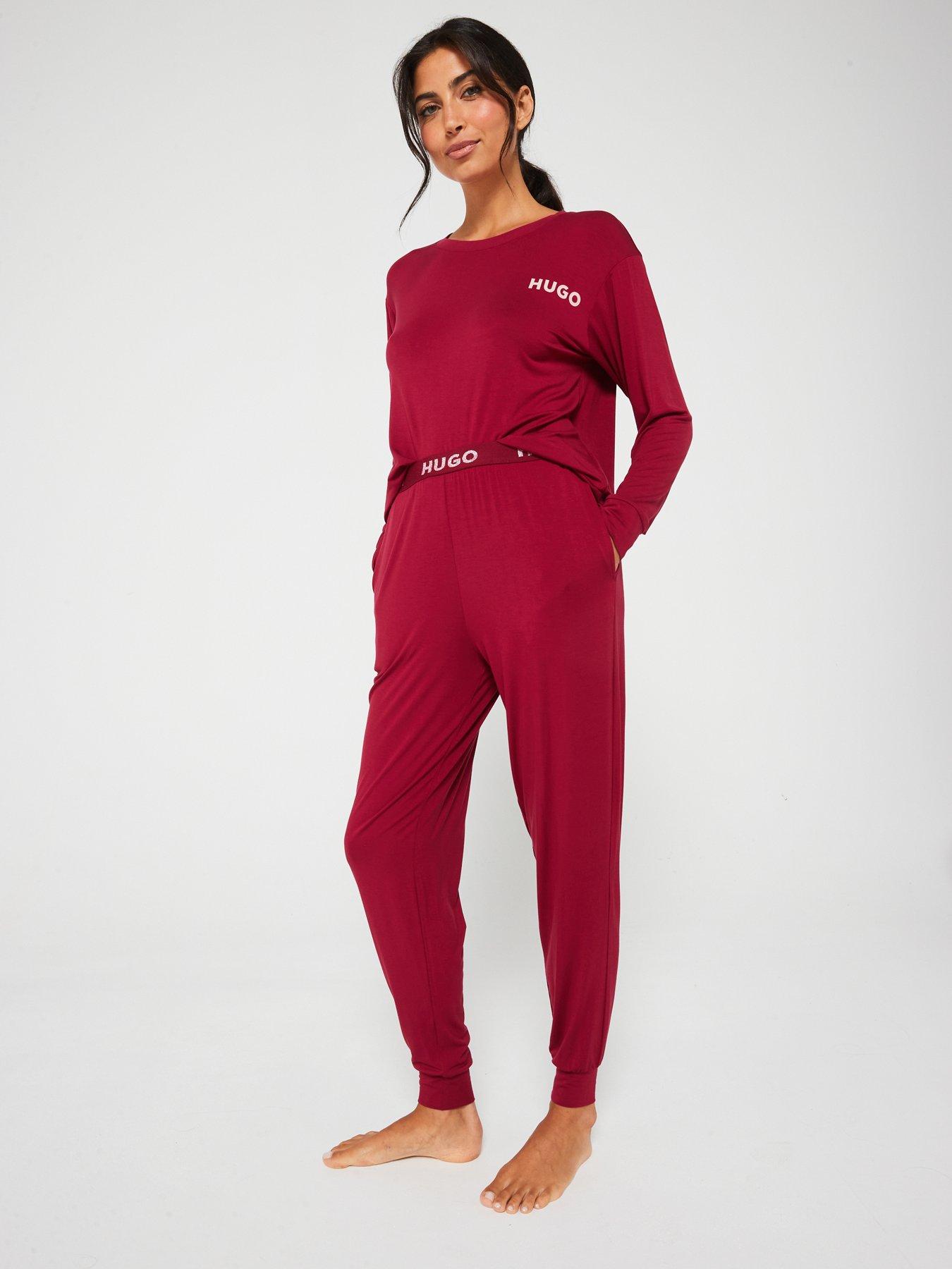 hugo-unite-contrast-logo-waist-cuffed-lounge-pant-reddetail