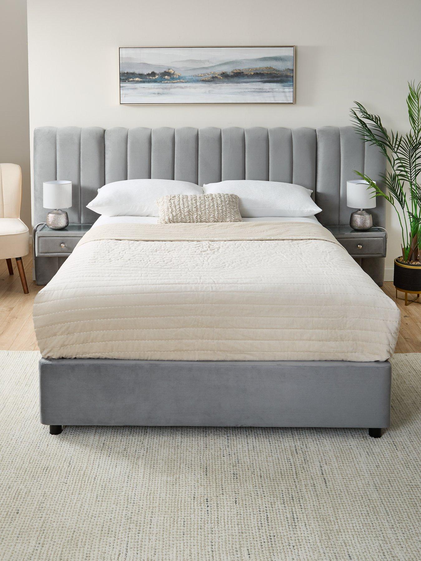 Image of Very Home Amaya Bed Frame with Built-In Side Tables and Mattress Options (Buy  &  SAVE!) - FSC® Certified