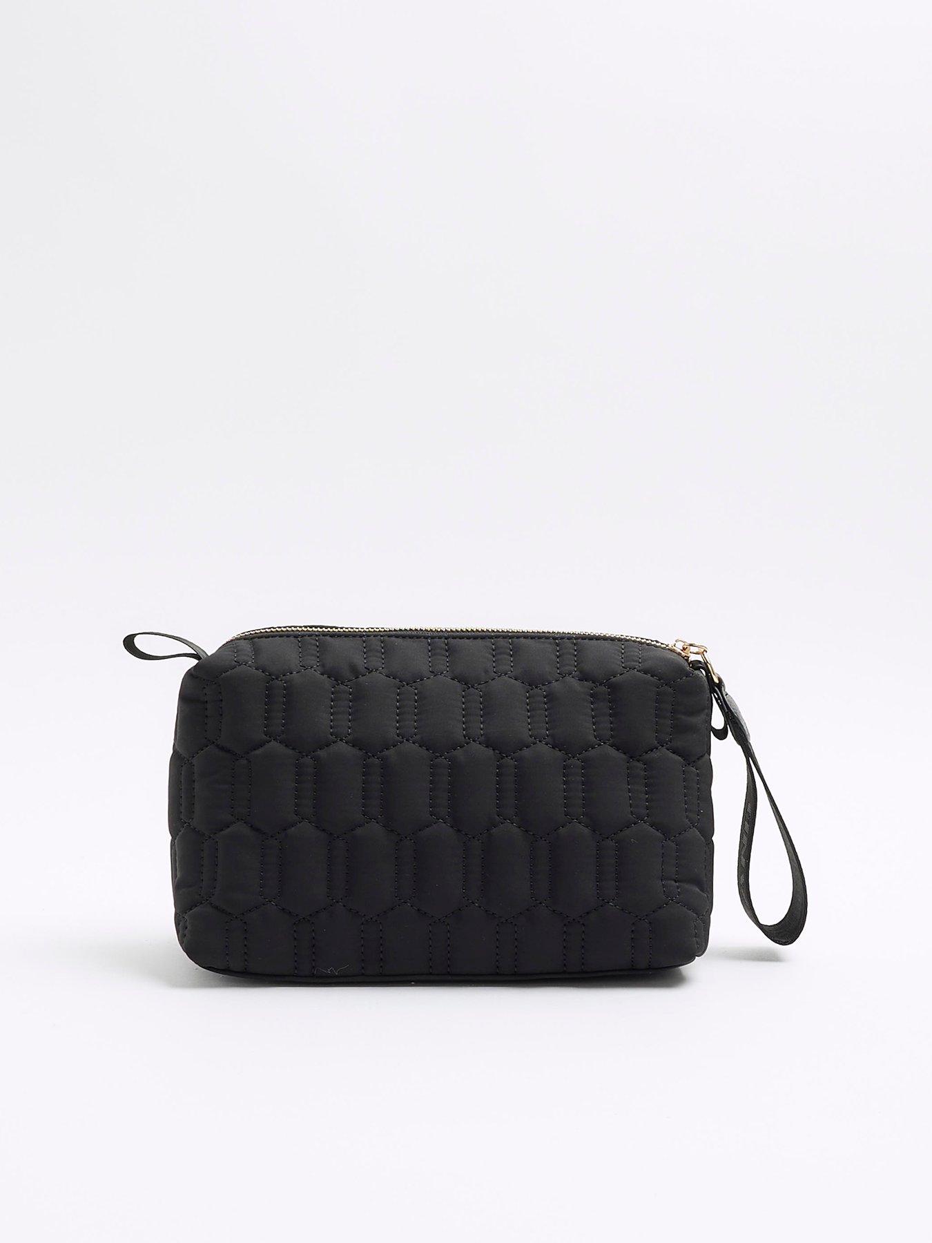 Quilted Makeup Bag Black