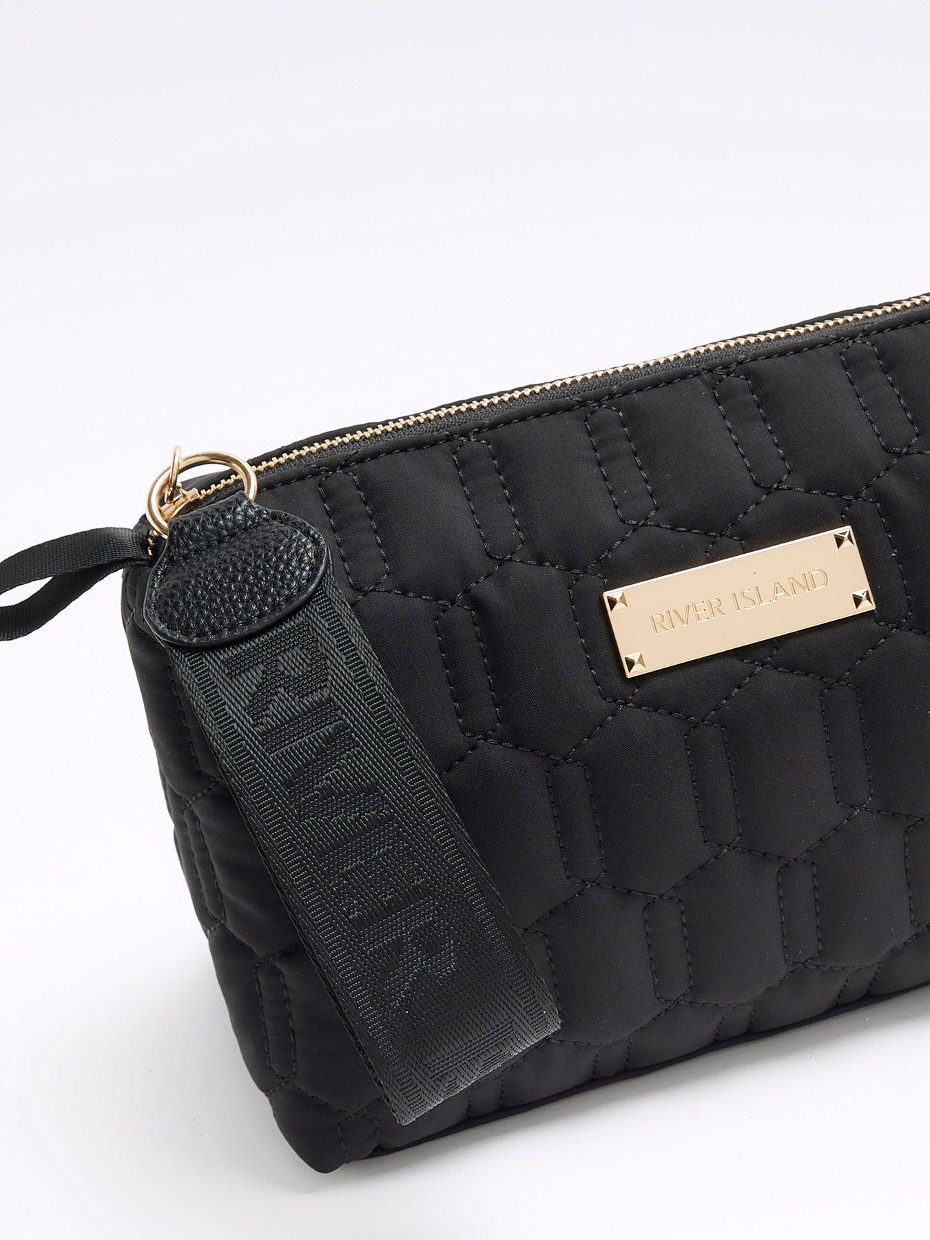 Quilted Makeup Bag Black