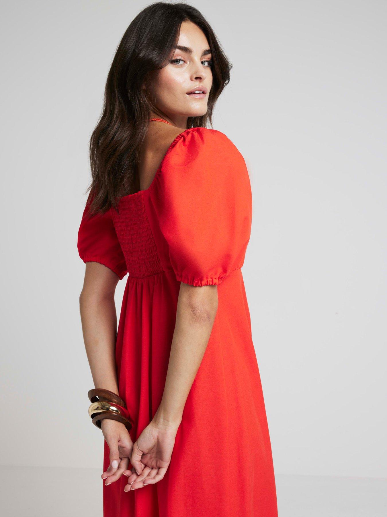 river-island-milkmaid-midi-dress-redstillFront