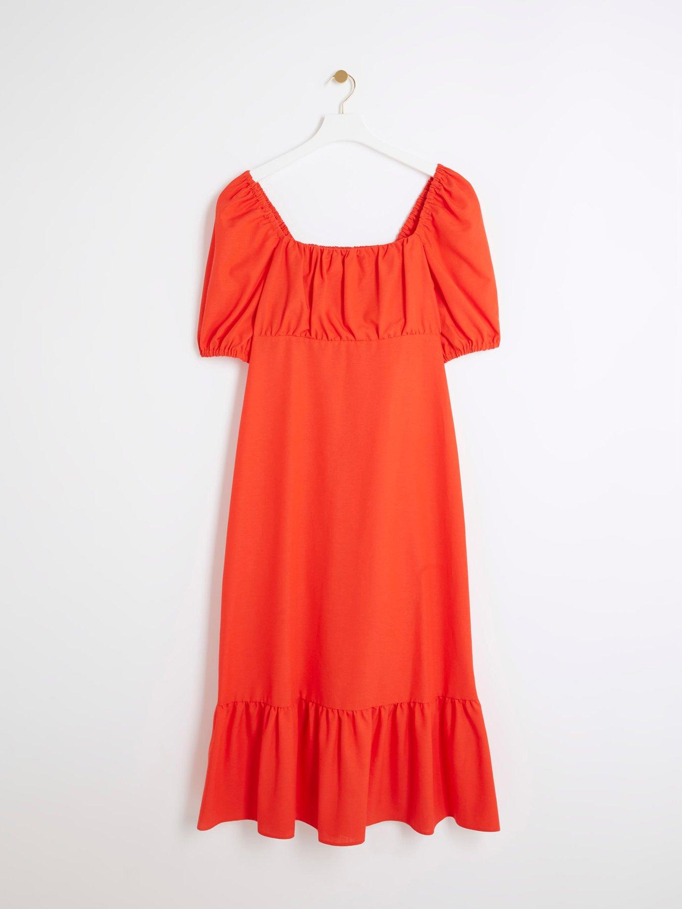 river-island-milkmaid-midi-dress-reddetail