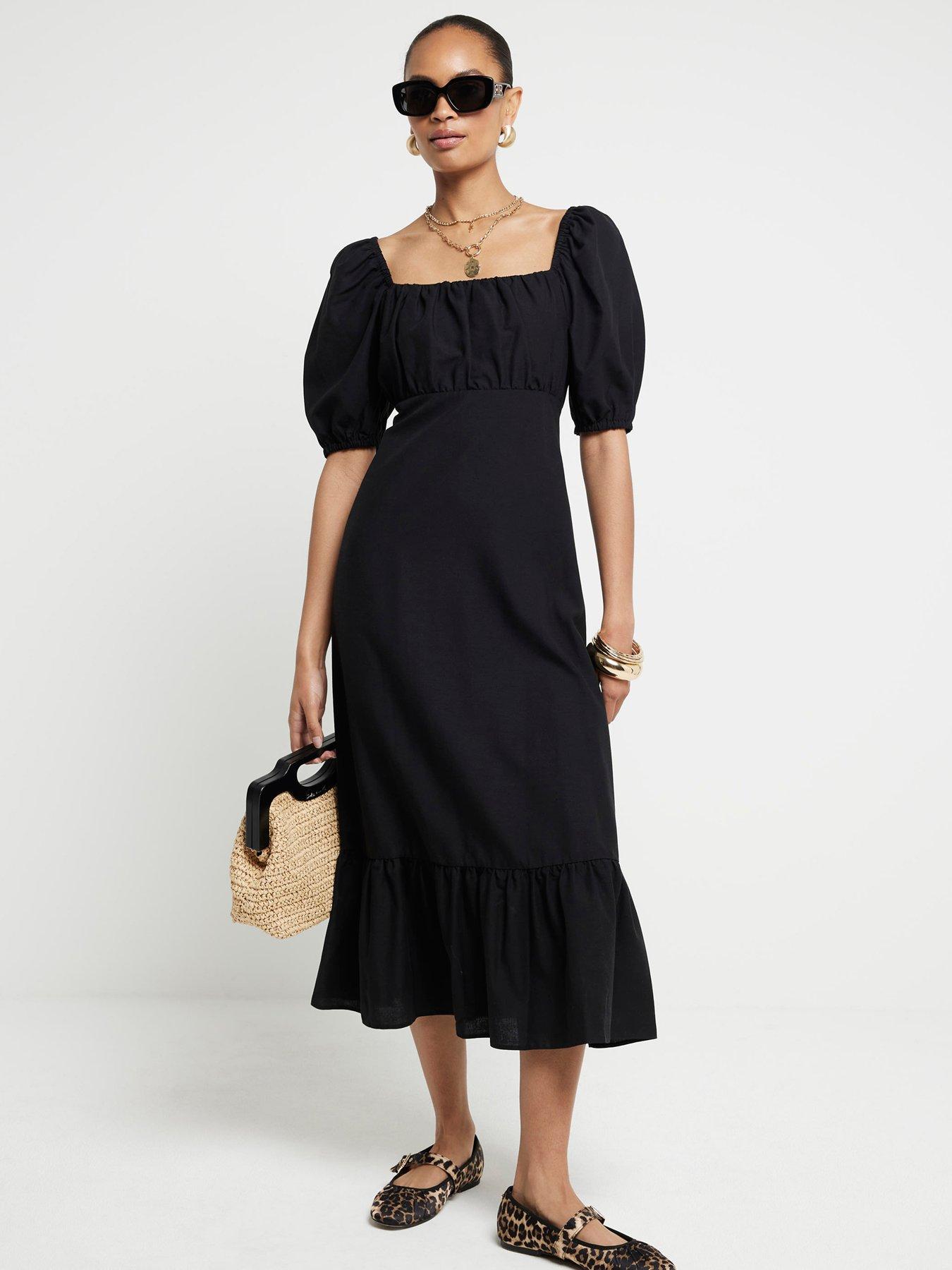 river-island-milkmaid-midi-dress-black