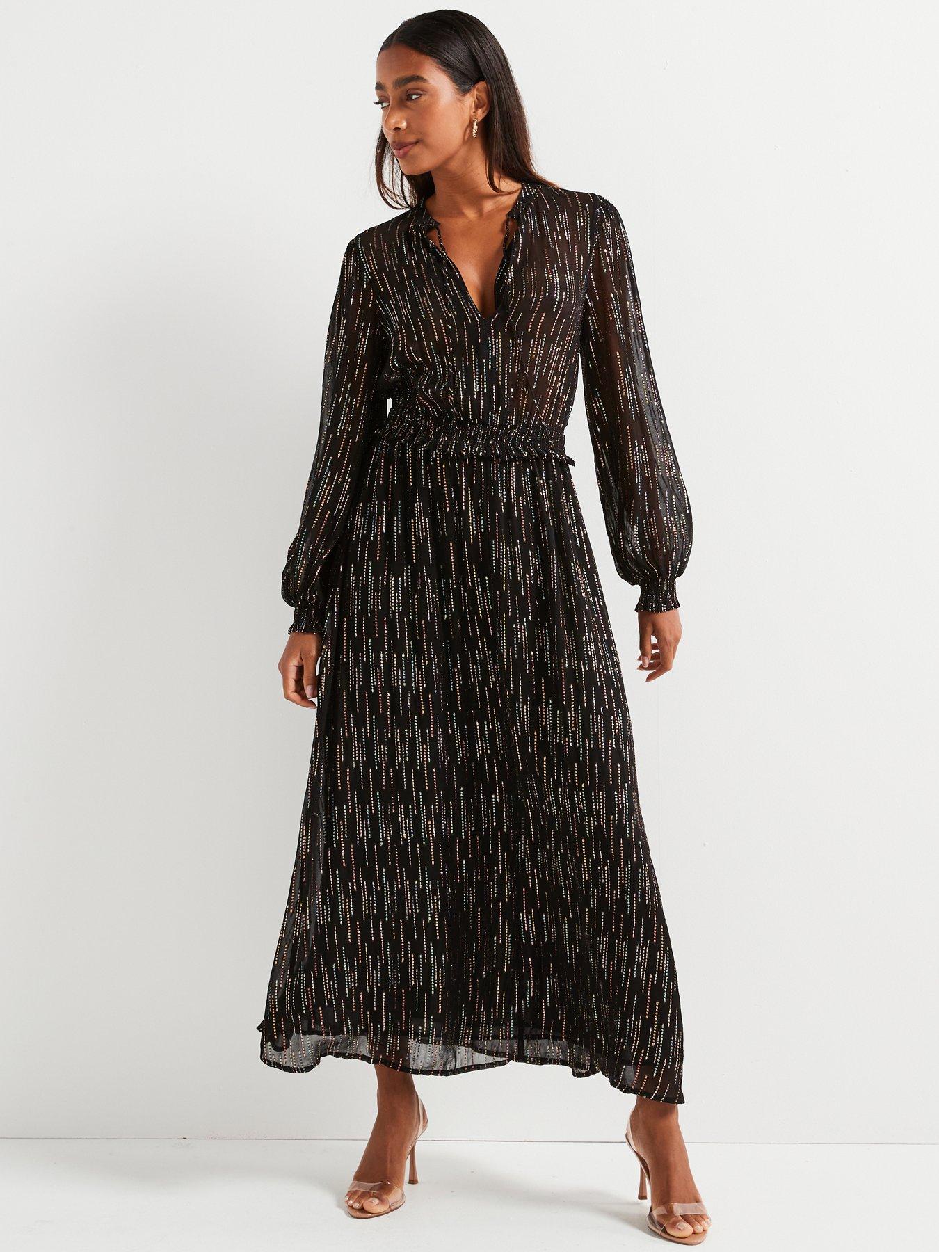 v-by-very-lurex-midi-dress-blackback