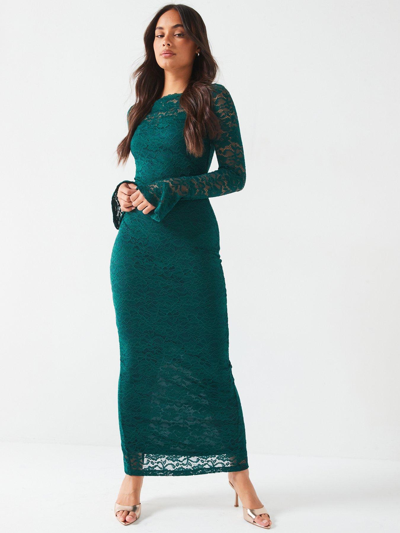 v-by-very-lace-pencil-dress-green