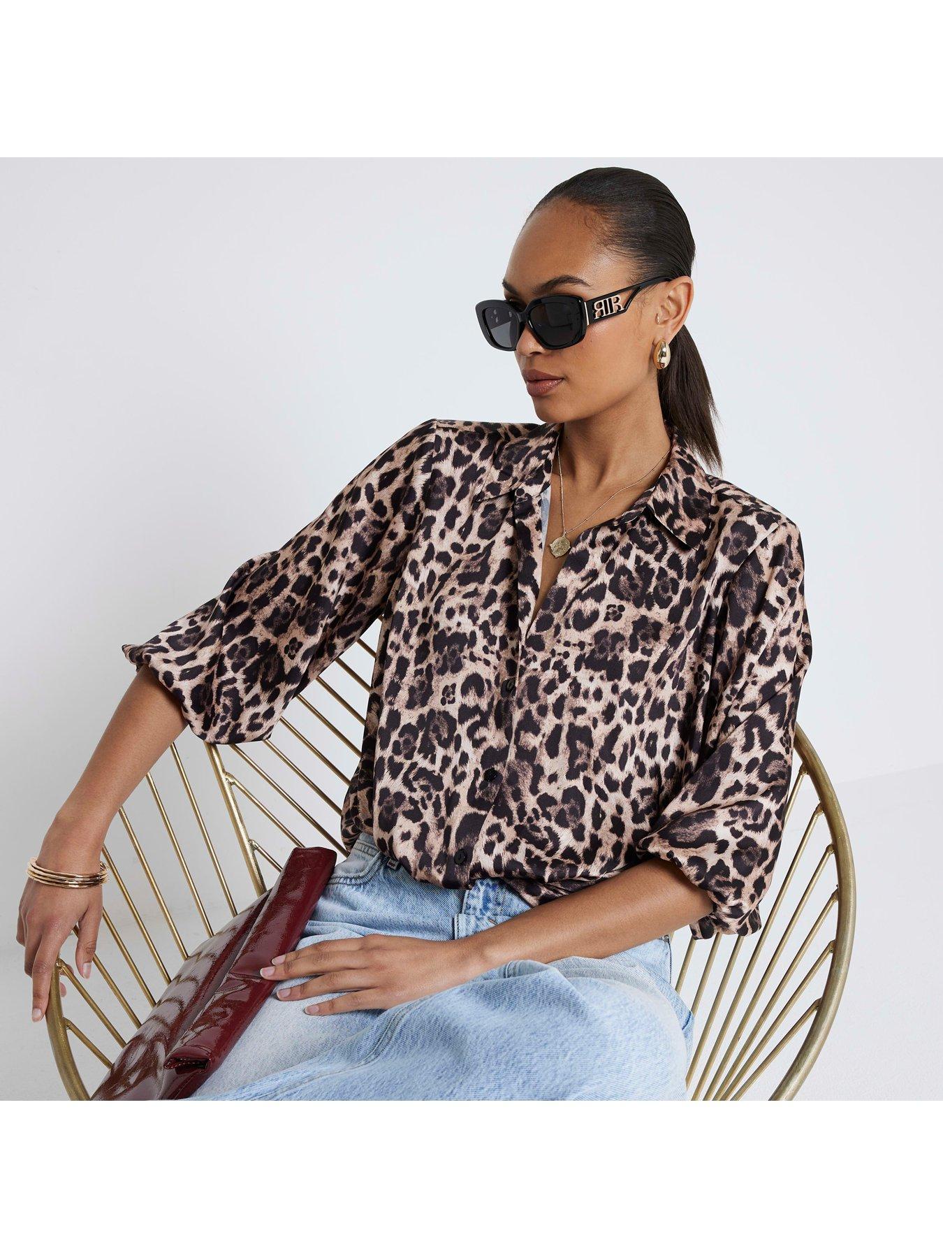 river-island-animal-print-wrap-shirt-brownoutfit