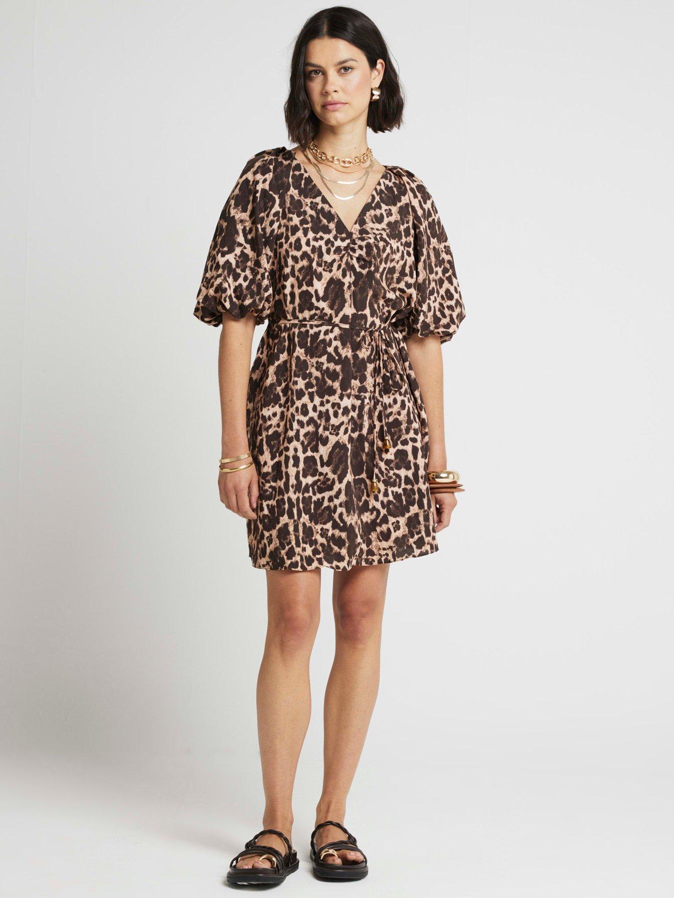 river-island-puff-detail-belted-mini-dress-brownback