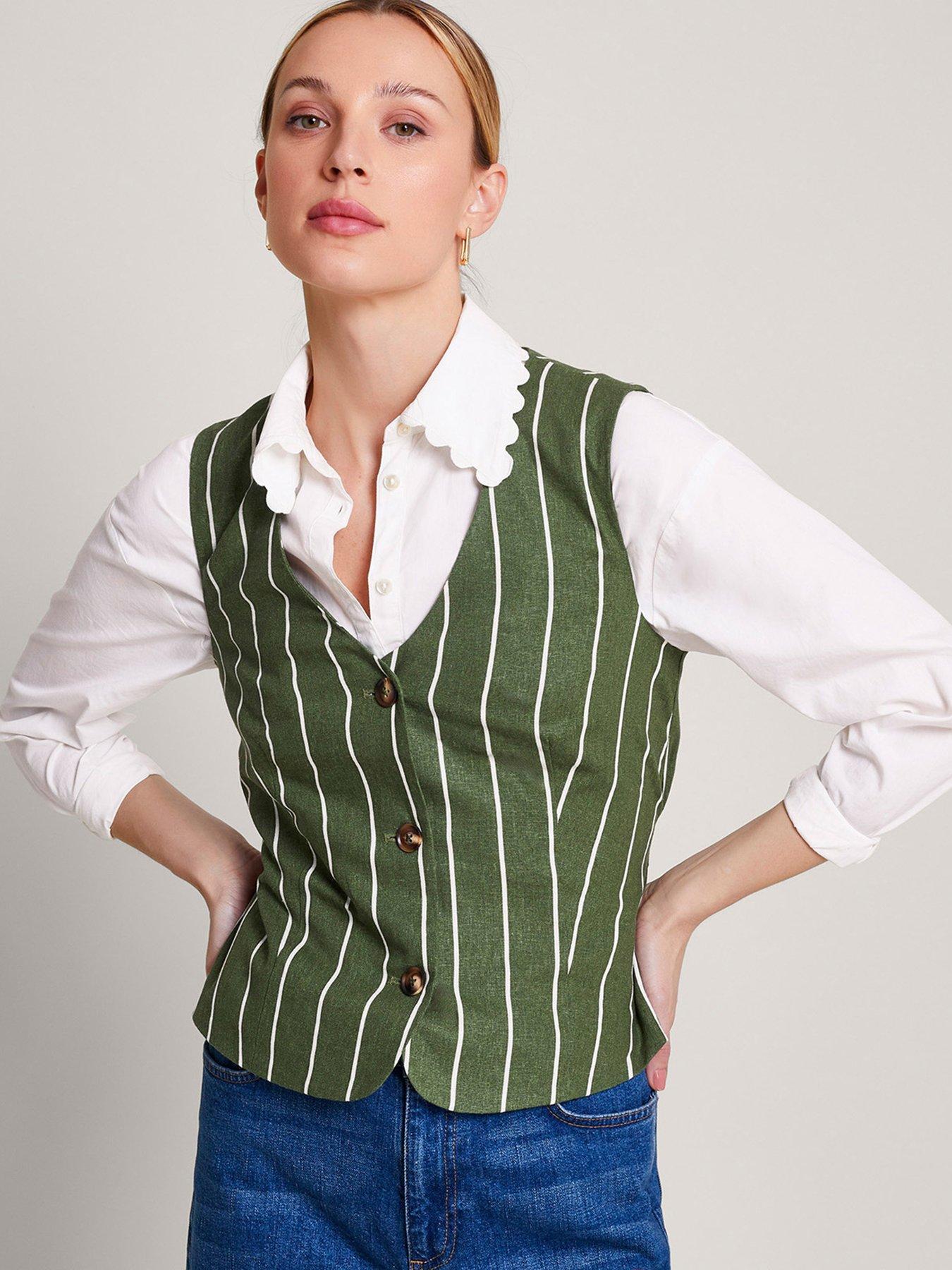 monsoon-susan-stripe-waistcoat-in-linen-blend