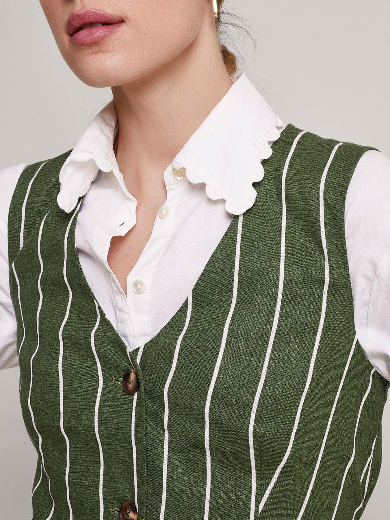 monsoon-susan-stripe-waistcoat-in-linen-blenddetail