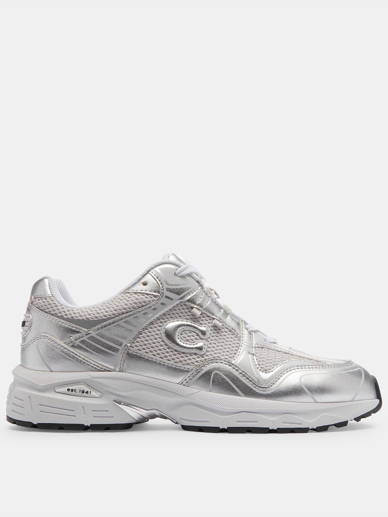 coach-c301nbspmetallic-trainers-silver