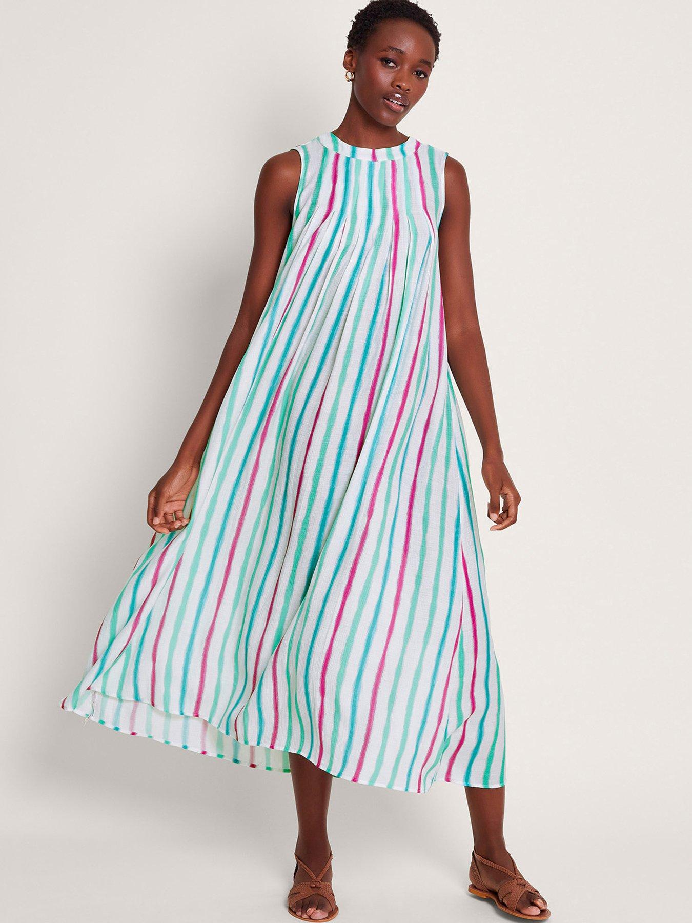 monsoon-sally-stripe-dress-ivory