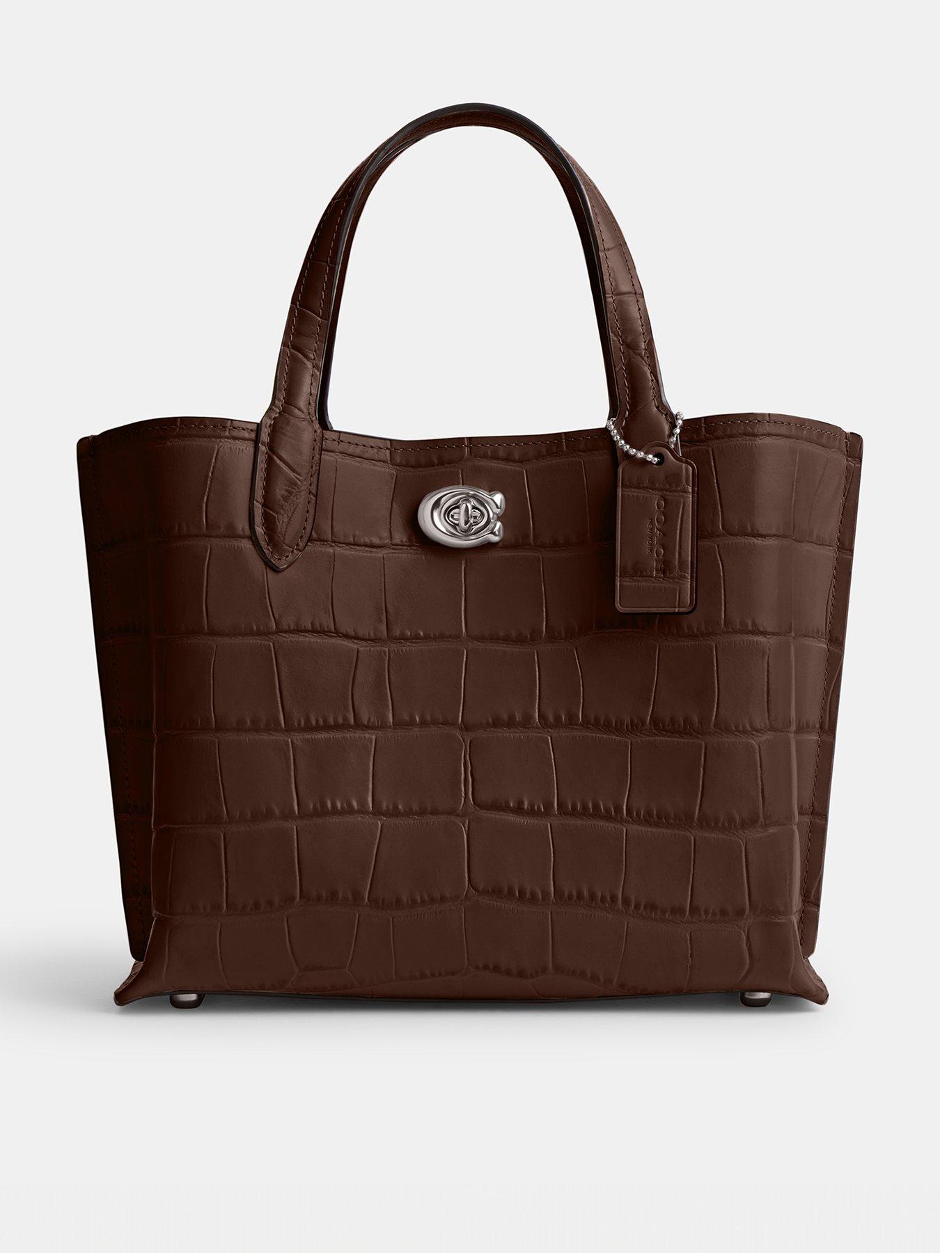 coach-willow-24-embossed-croc-tote-bagnbsp--brownnbsp